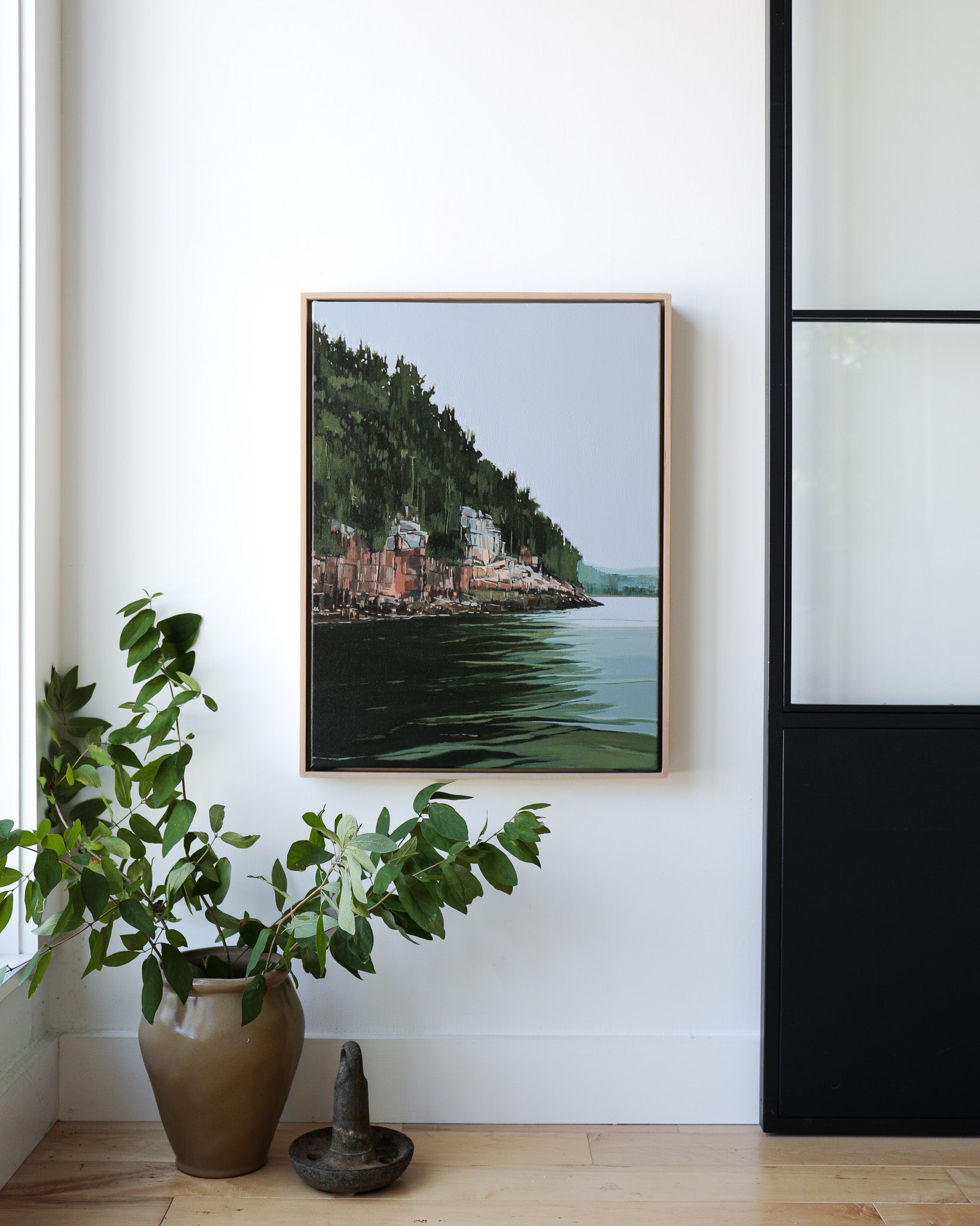 Valley Cove Foggy Ledges | 18x24 | Original Acrylic Painting on Canvas Framed
