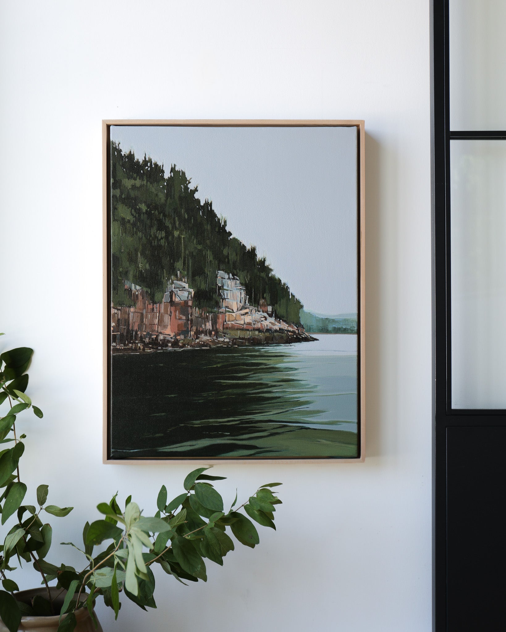 Valley Cove Foggy Ledges | 18x24 | Original Acrylic Painting on Canvas Framed