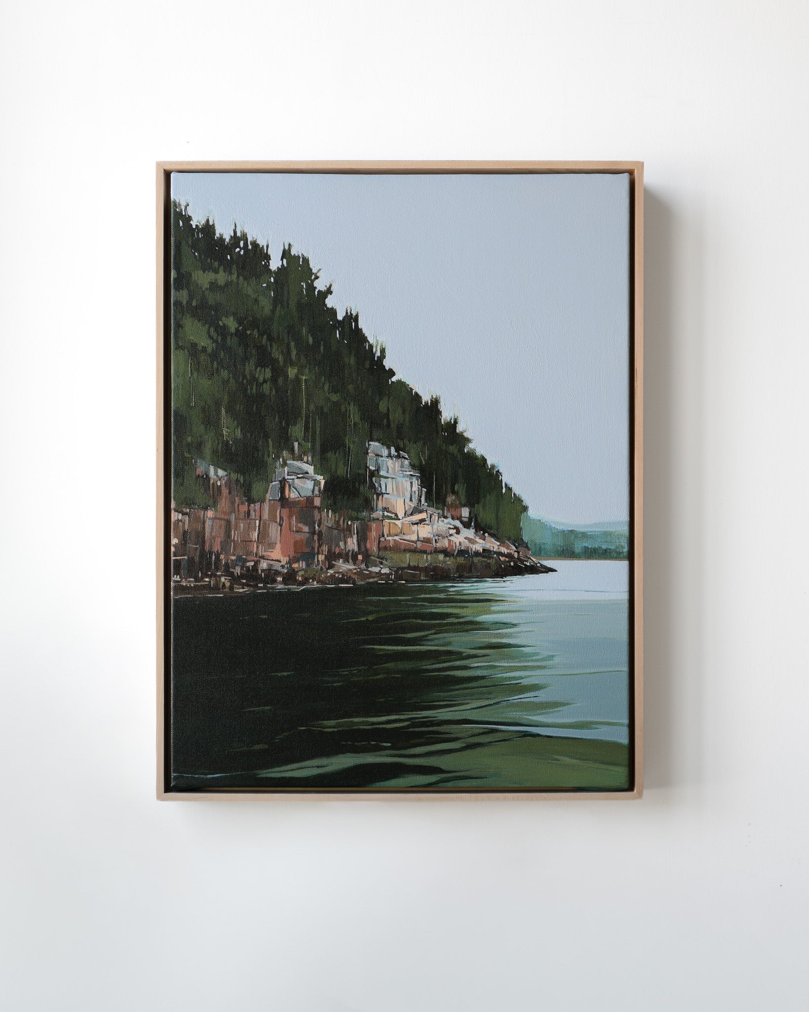 Valley Cove Foggy Ledges | 18x24 | Original Acrylic Painting on Canvas Framed