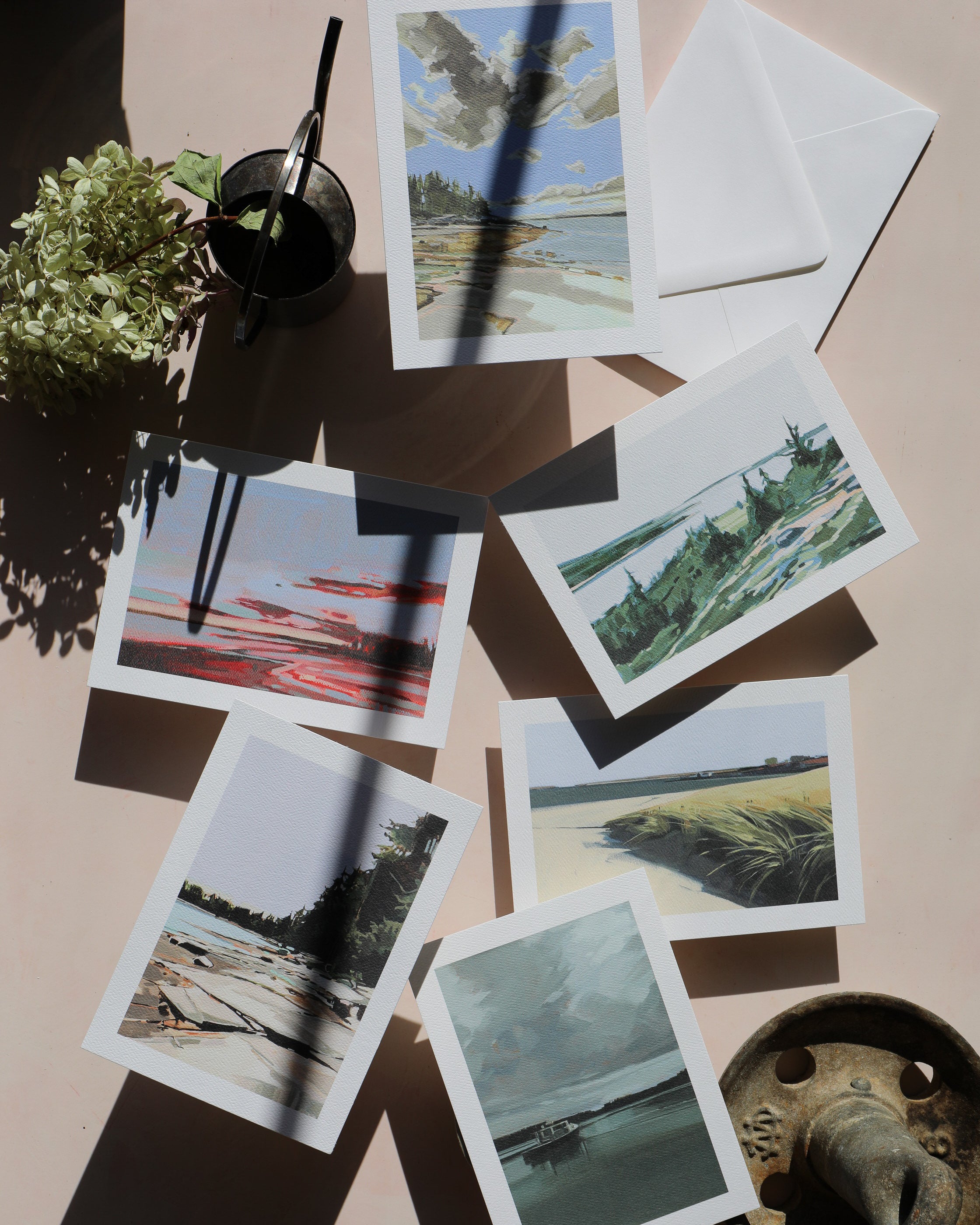 Variety Pack | 6 Art Cards from Original Paintings – Frameable Coastal Landscape Set