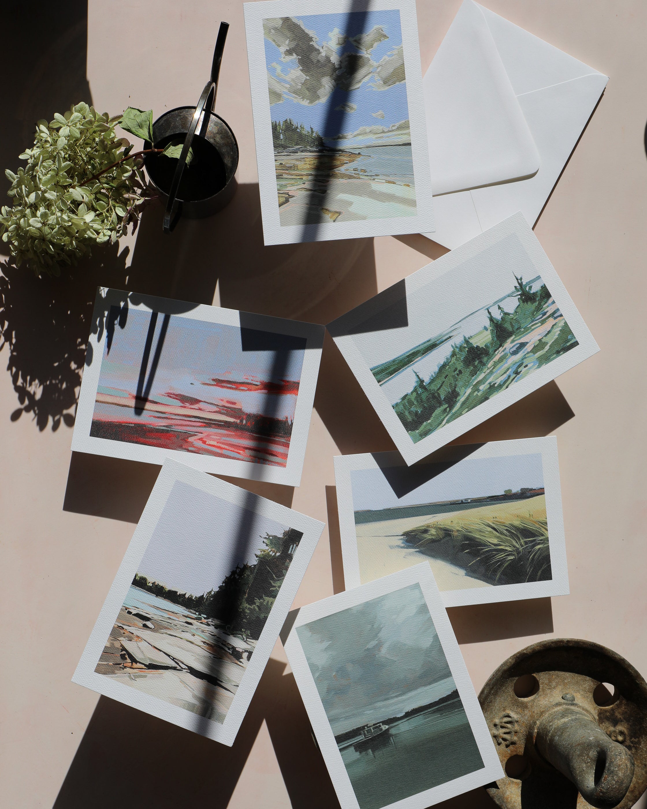 Variety Pack | 6 Art Cards from Original Paintings – Frameable Coastal Landscape Set