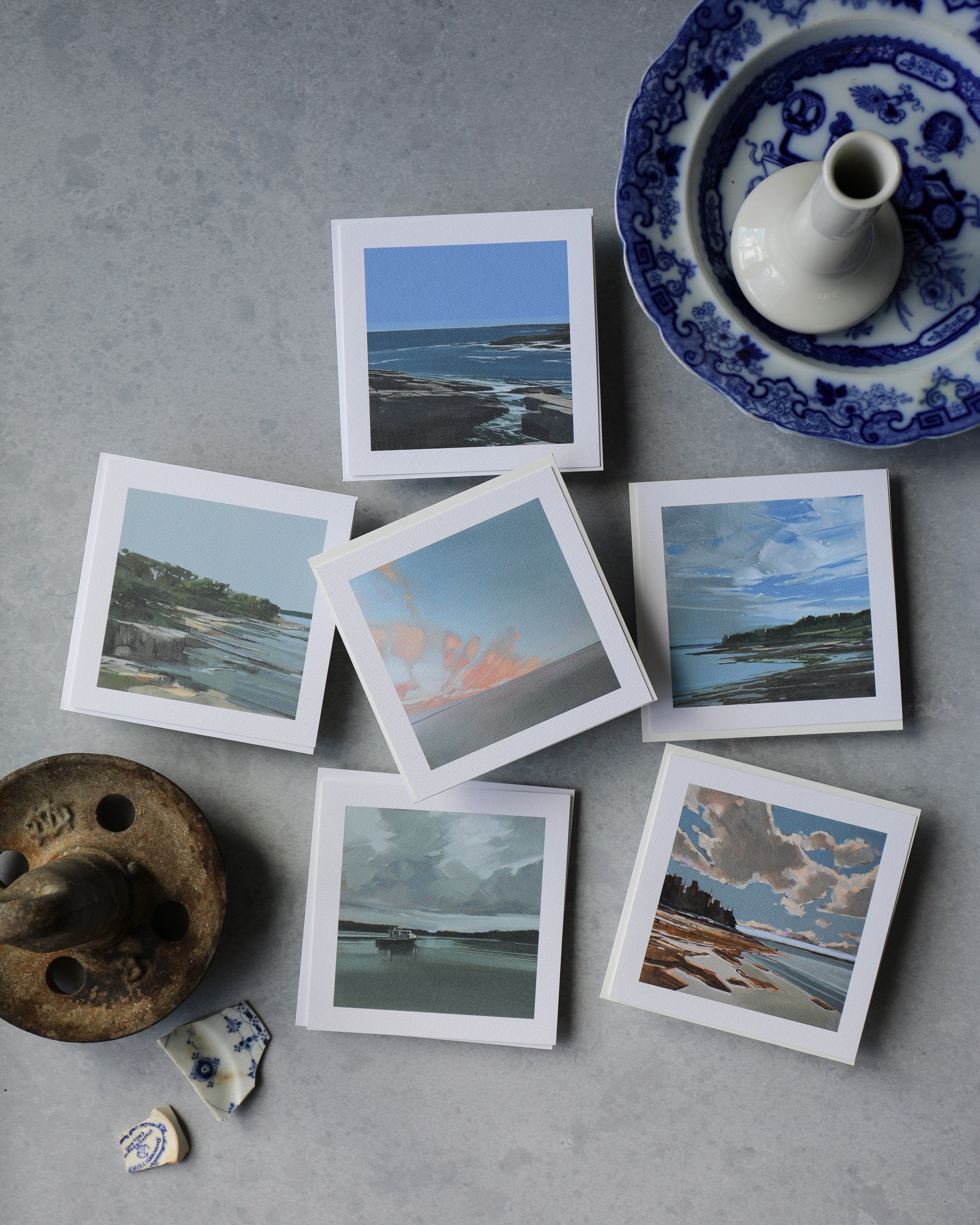 Sky and Sea Card Pack | 6 Landscape Cards with Envelopes (5.25” x 5.25”)