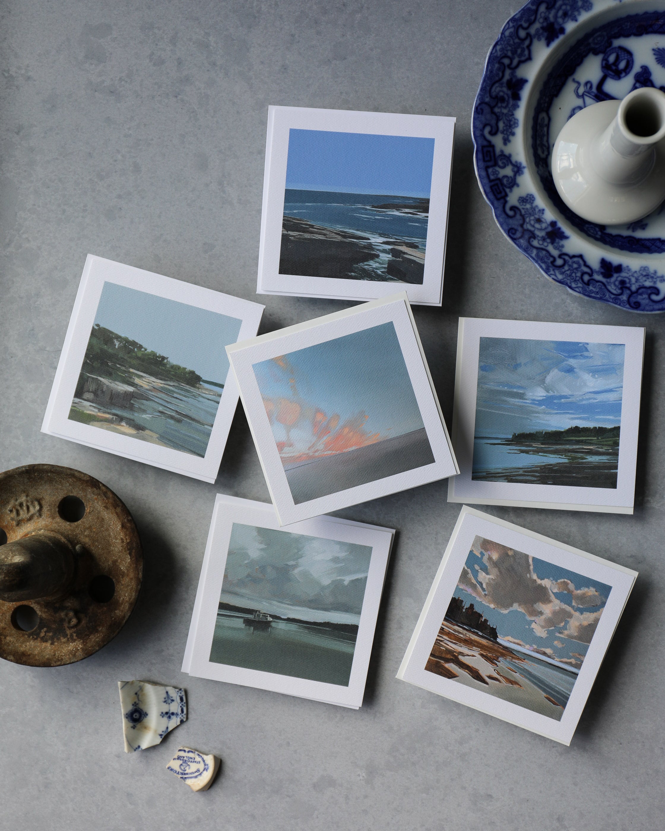 Sky and Sea Card Pack | 6 Landscape Cards with Envelopes (5.25” x 5.25”)