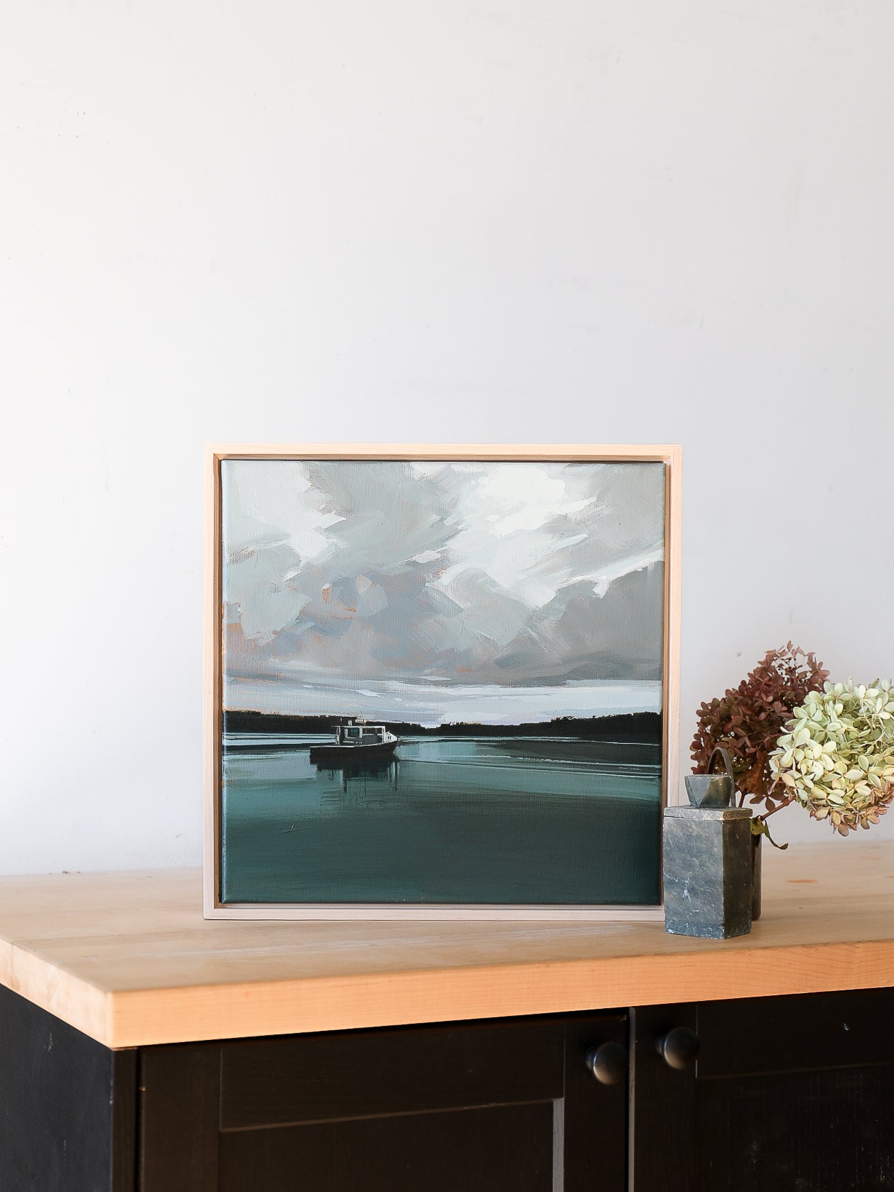 Southwest Harbor Foggy Fishing | Print on Canvas