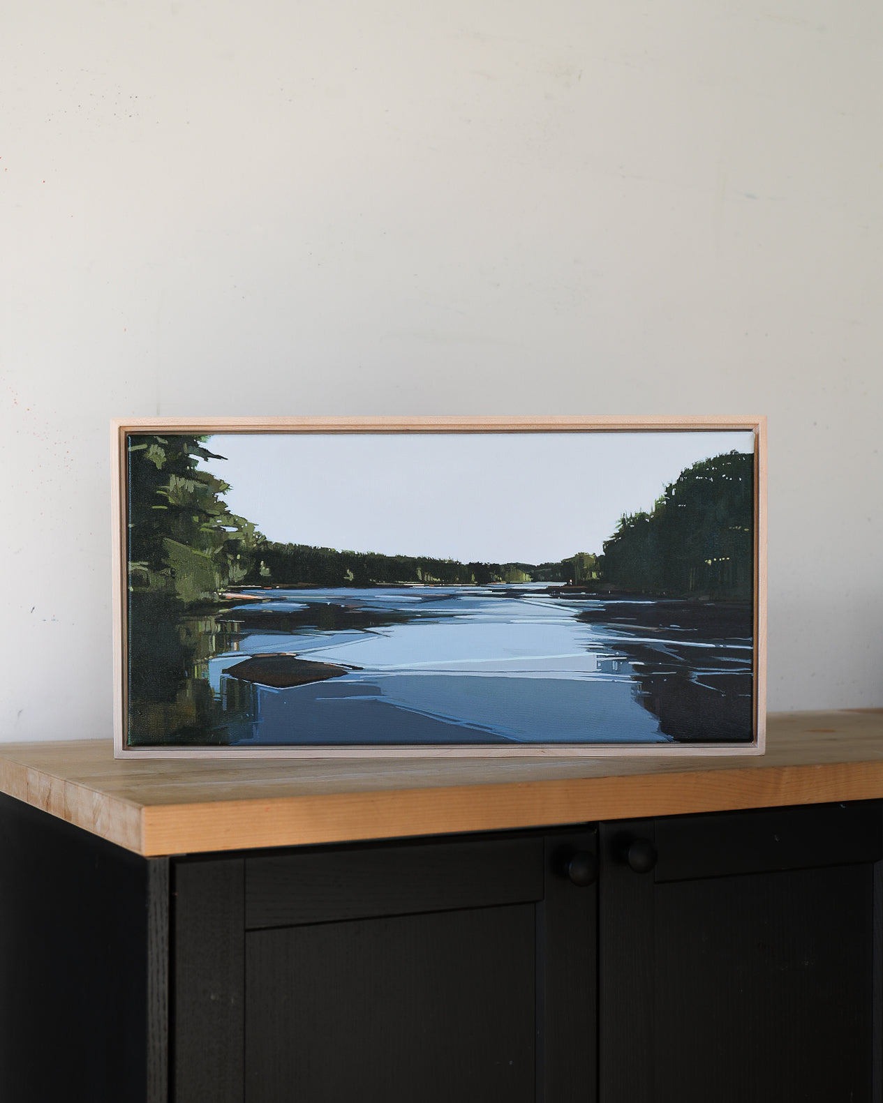 Androscoggin River | 12x24 | Original Painting Framed