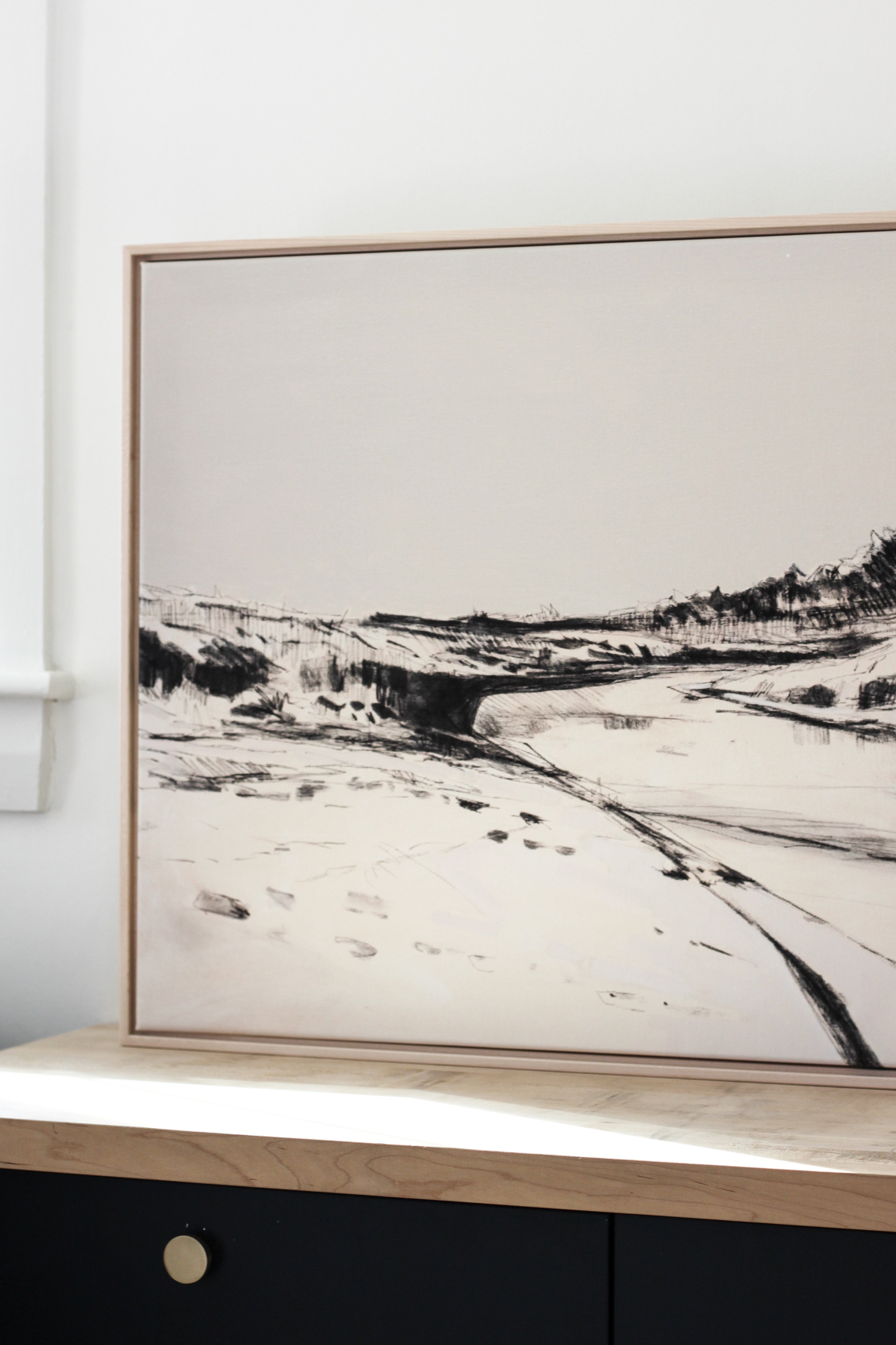 Crescent Beach Mixed Media | Stretched Print on Canvas