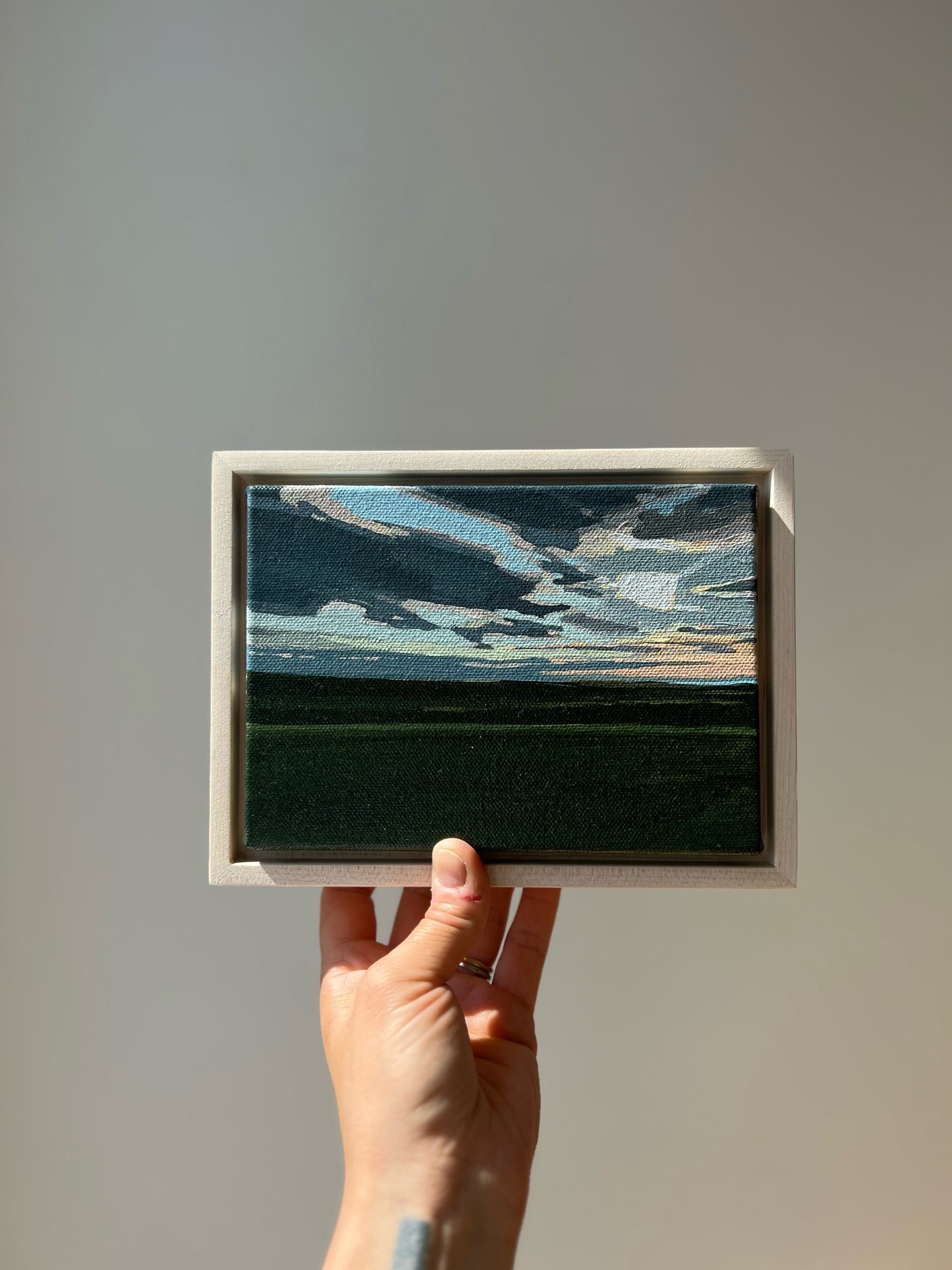 Patten Sunset Study | 5x7 | Acrylic on Canvas Framed