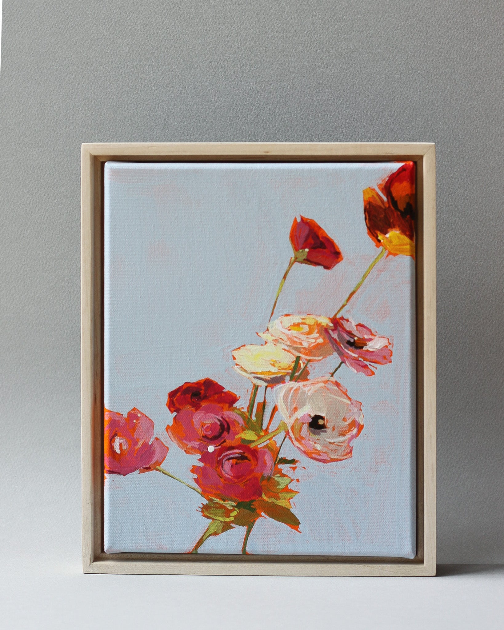 Poppies Study | 8x10 | Acrylic on Canvas Framed