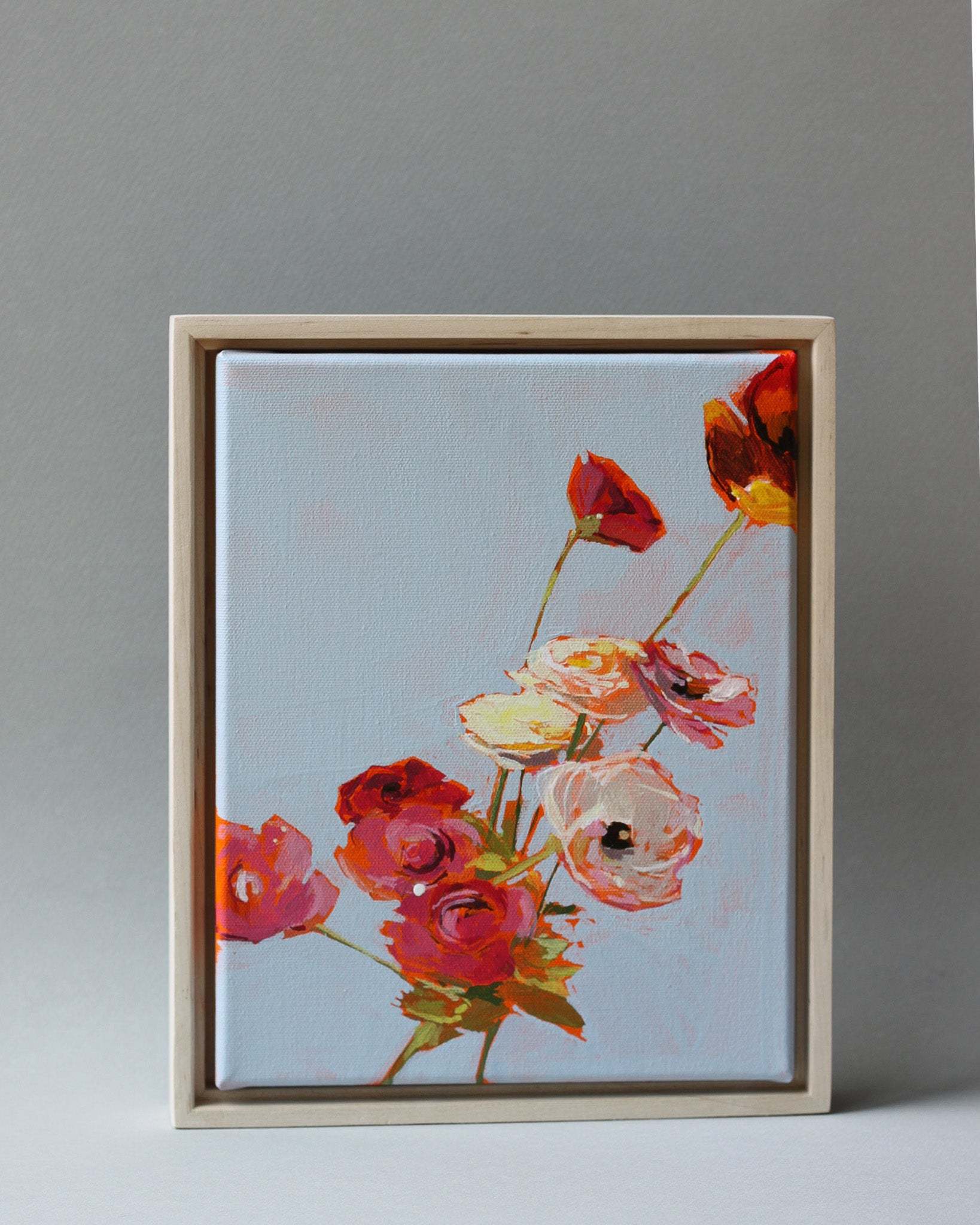 Poppies Study | 8x10 | Acrylic on Canvas Framed