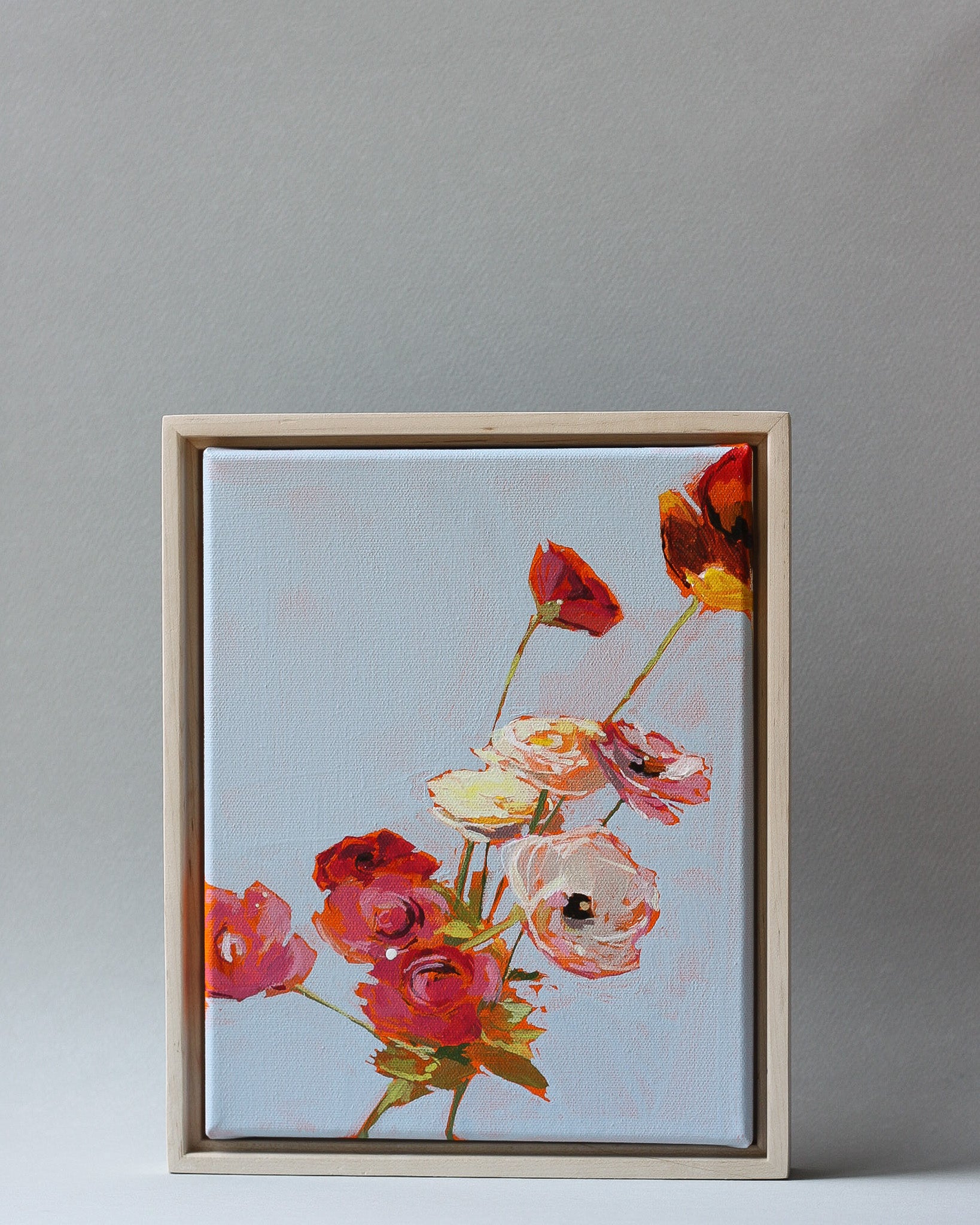 Poppies Study | 8x10 | Acrylic on Canvas Framed