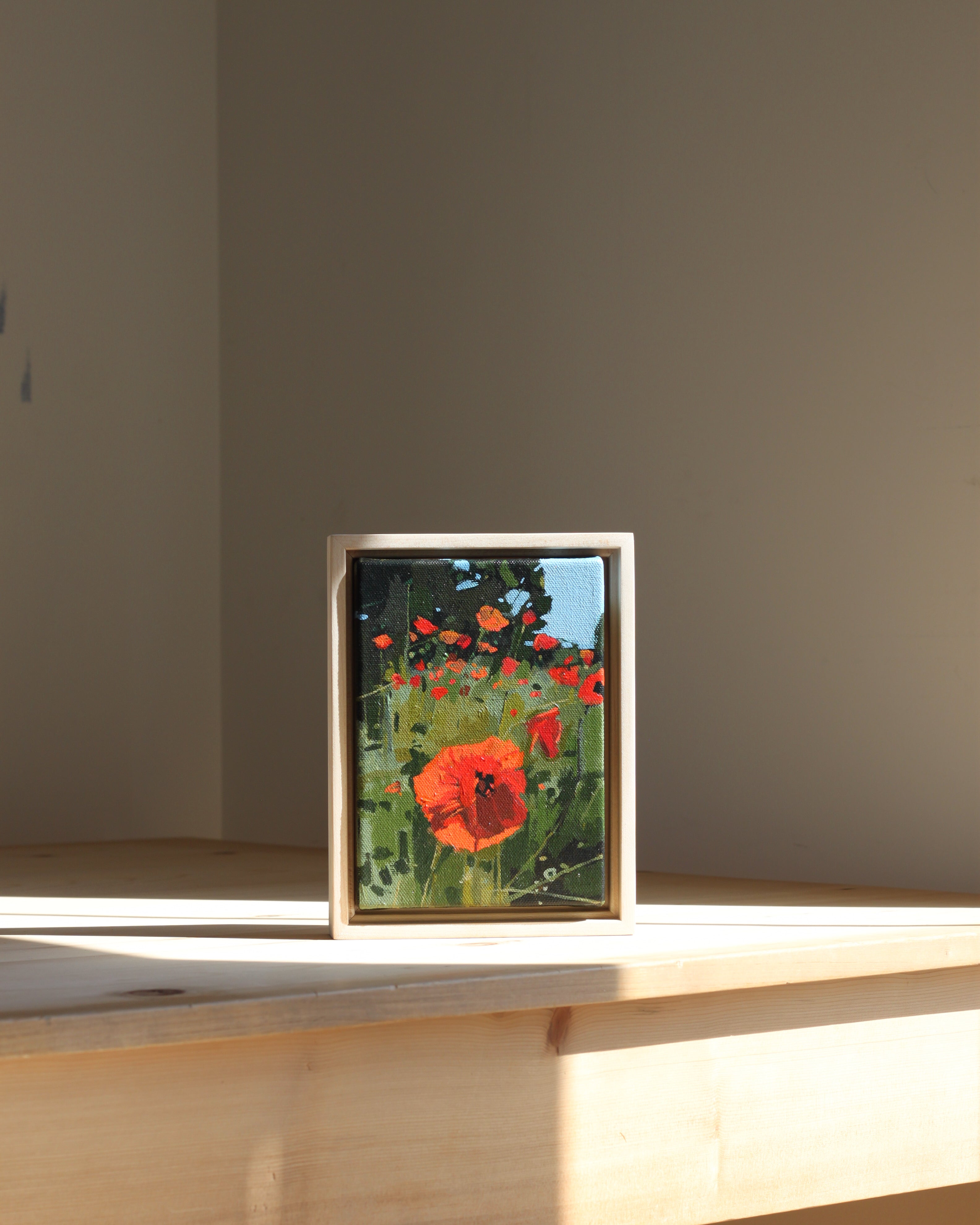 Poppy Field | 5x7 | Acrylic on Canvas Framed