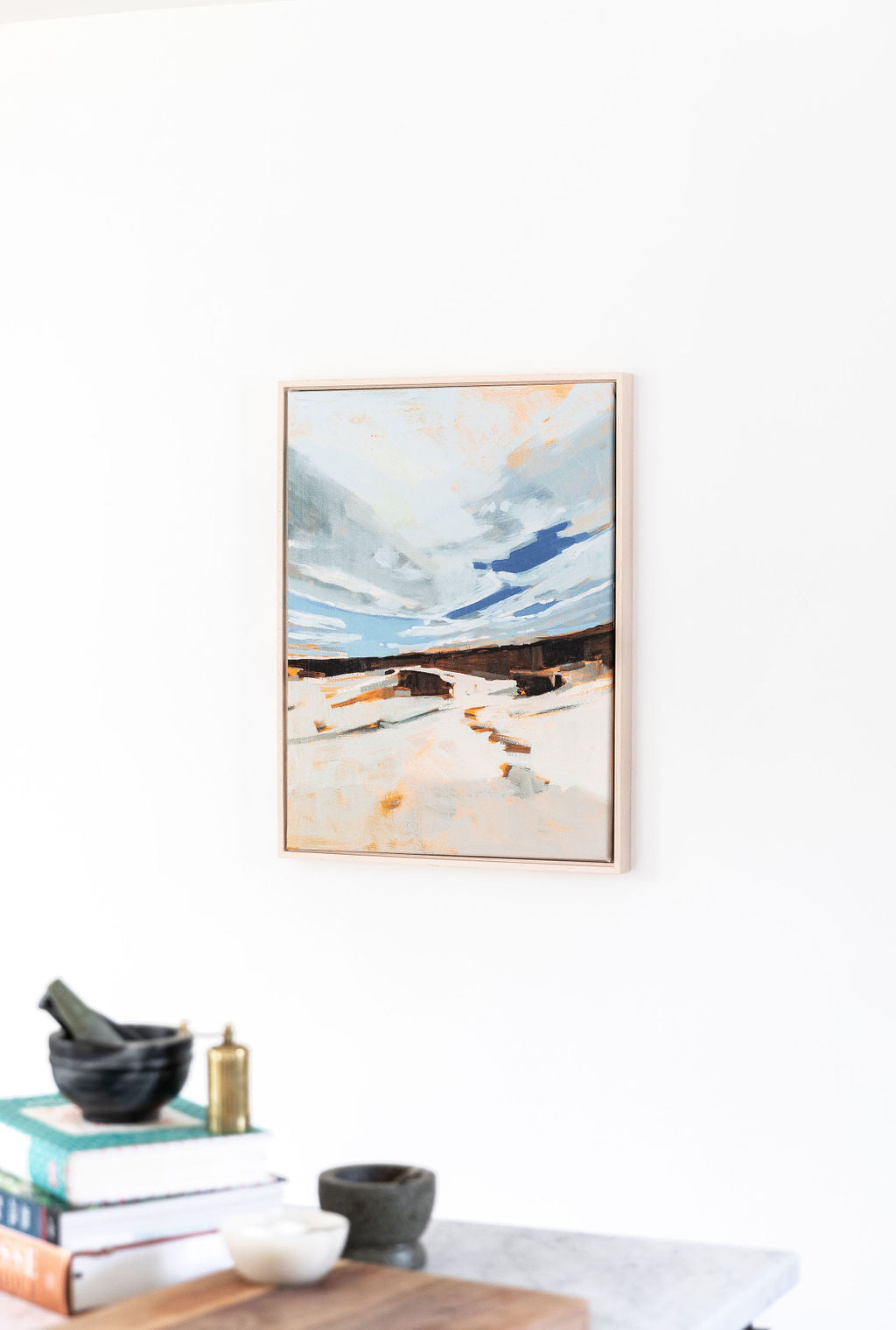 Ferry Beach Orange | Stretched Print on Canvas