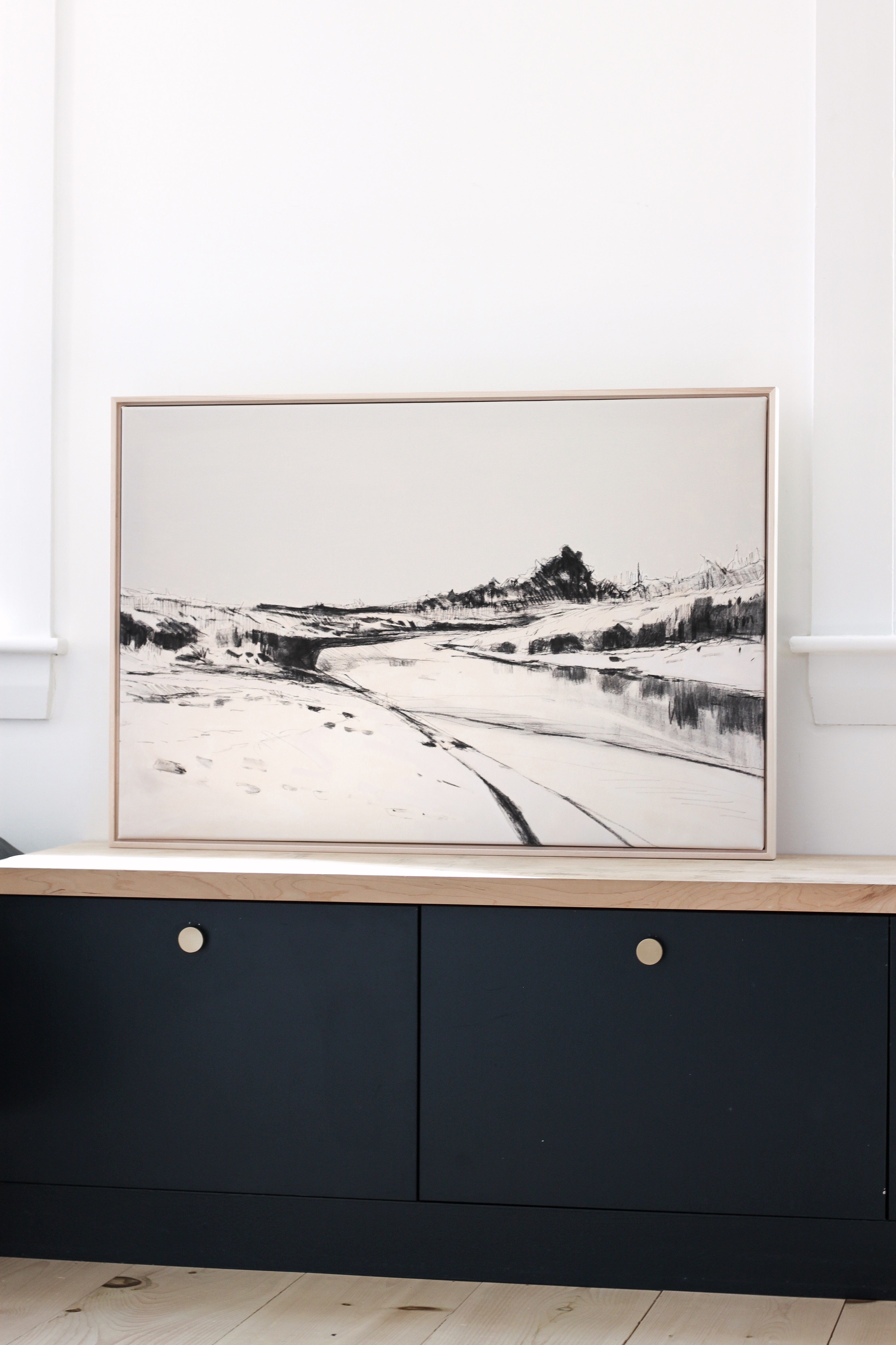 Crescent Beach Mixed Media | Stretched Print on Canvas