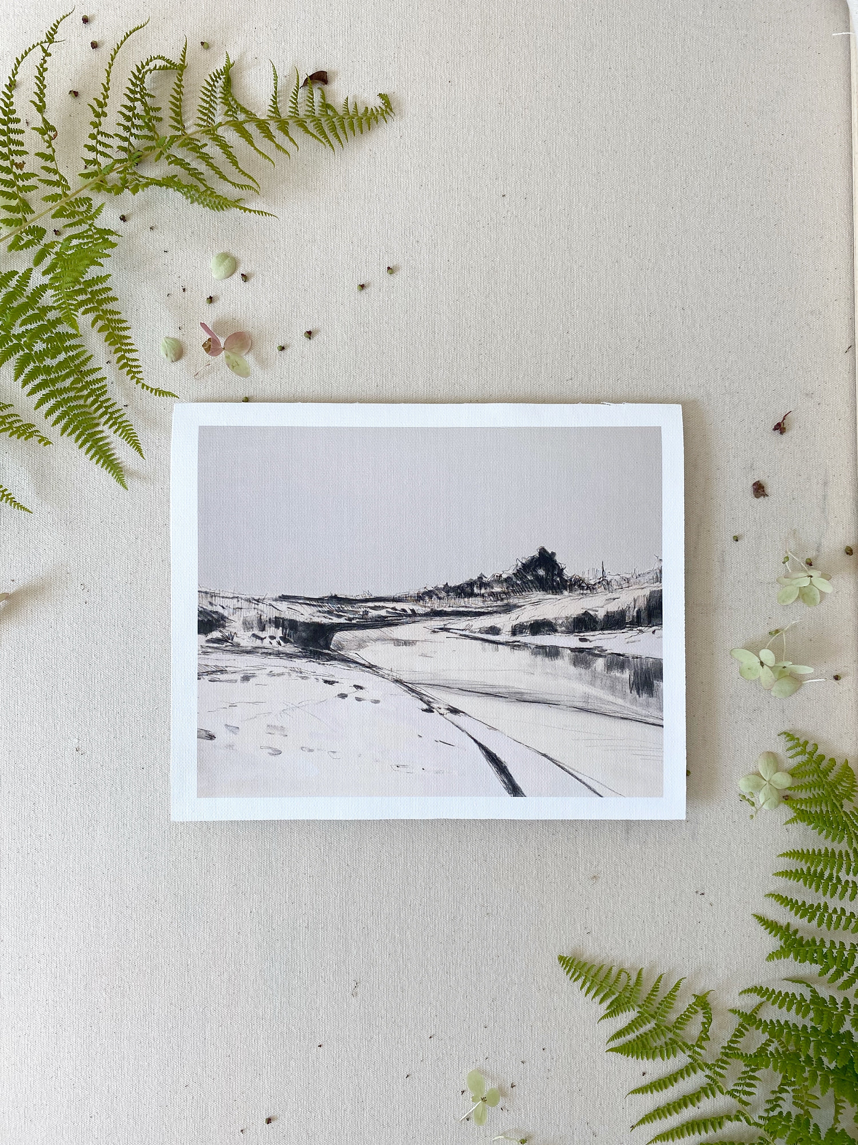 Crescent Beach Mixed Media | Print on Canvas