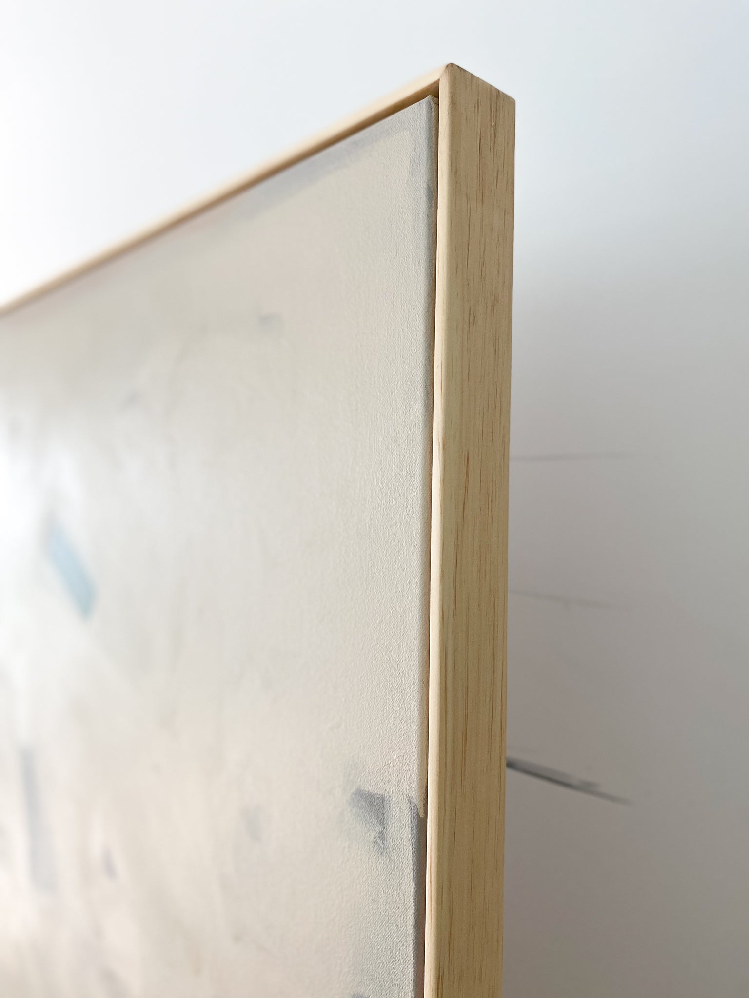 Abstract Natural, Blue, Rose + Yellow | 40x60 | Acrylic on Canvas Framed