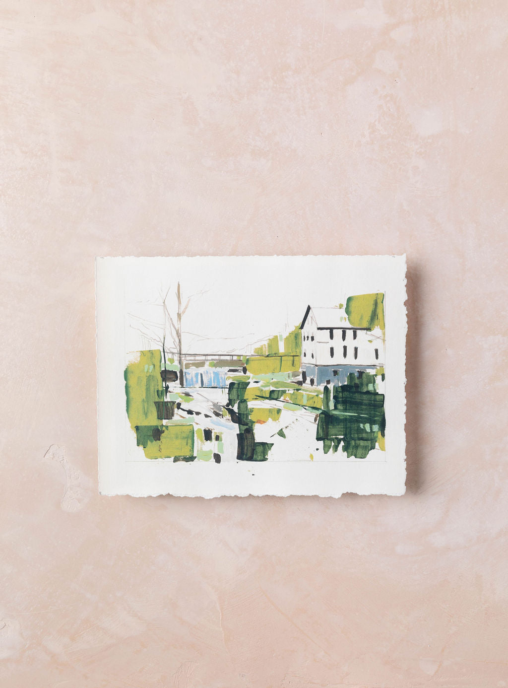 The Lost Kitchen Mill | Print Reproduction on Hand Torn Cream Paper
