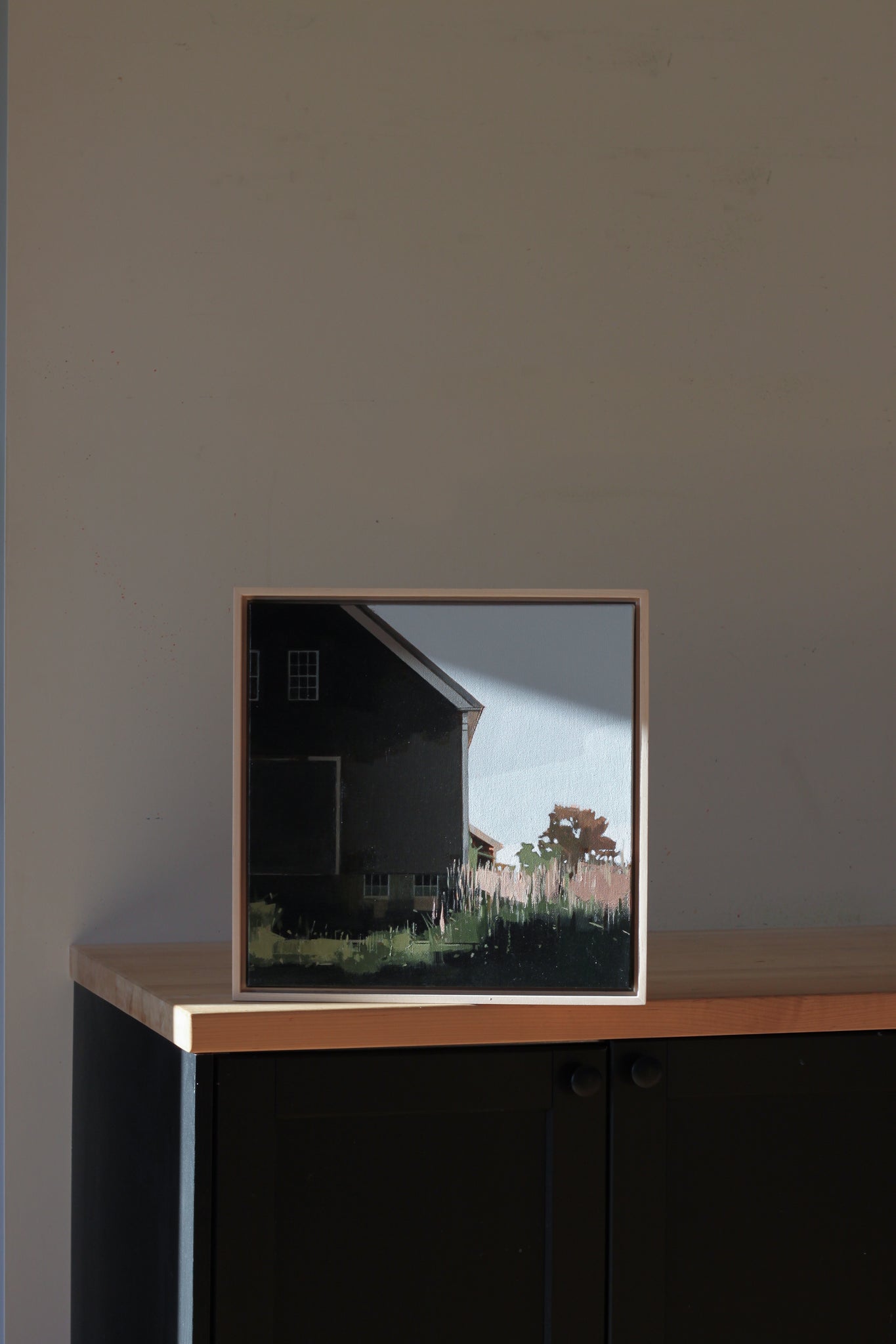 Barn | 14x14 | Original Painting Framed
