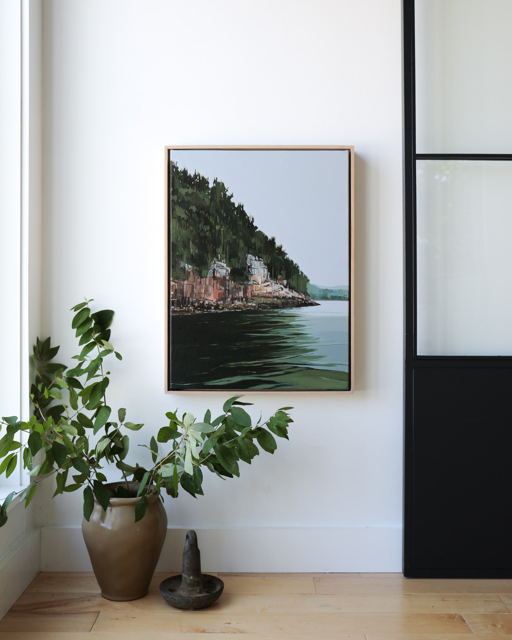 Valley Cove Foggy Ledges | 18x24 | Original Acrylic Painting on Canvas Framed