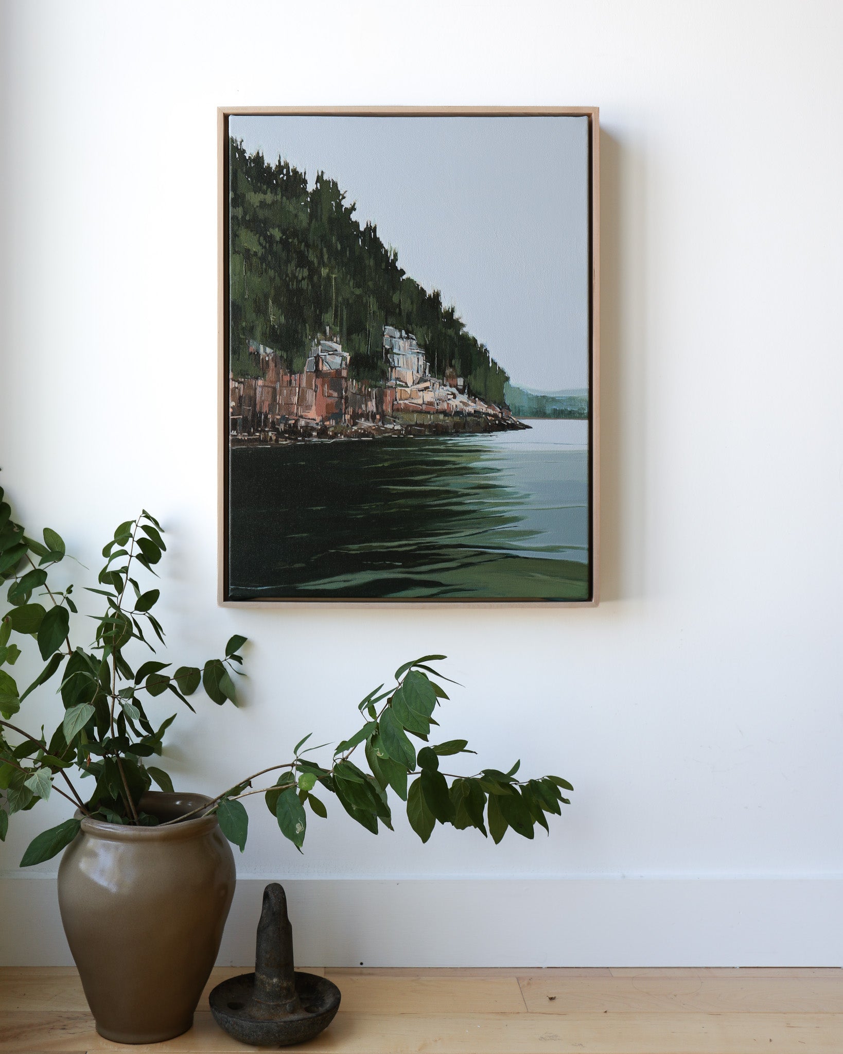 Valley Cove Foggy Ledges | 18x24 | Original Acrylic Painting on Canvas Framed