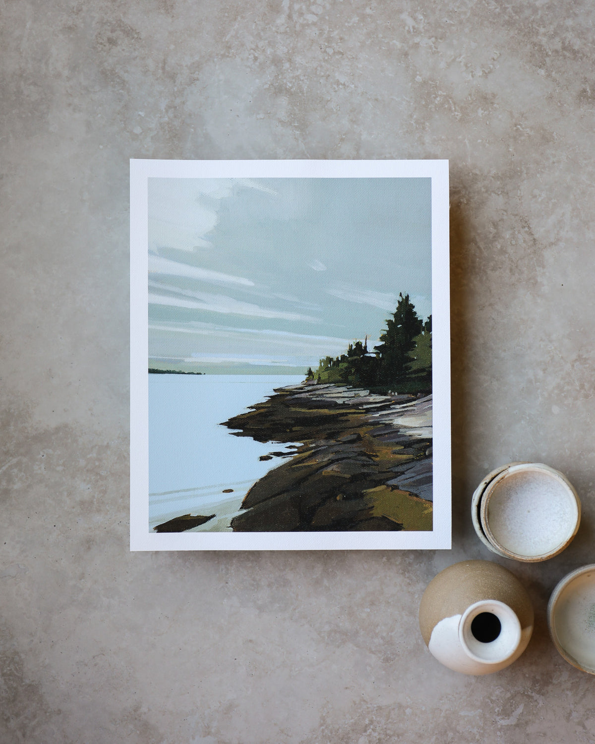 Teal Island | Print on Canvas