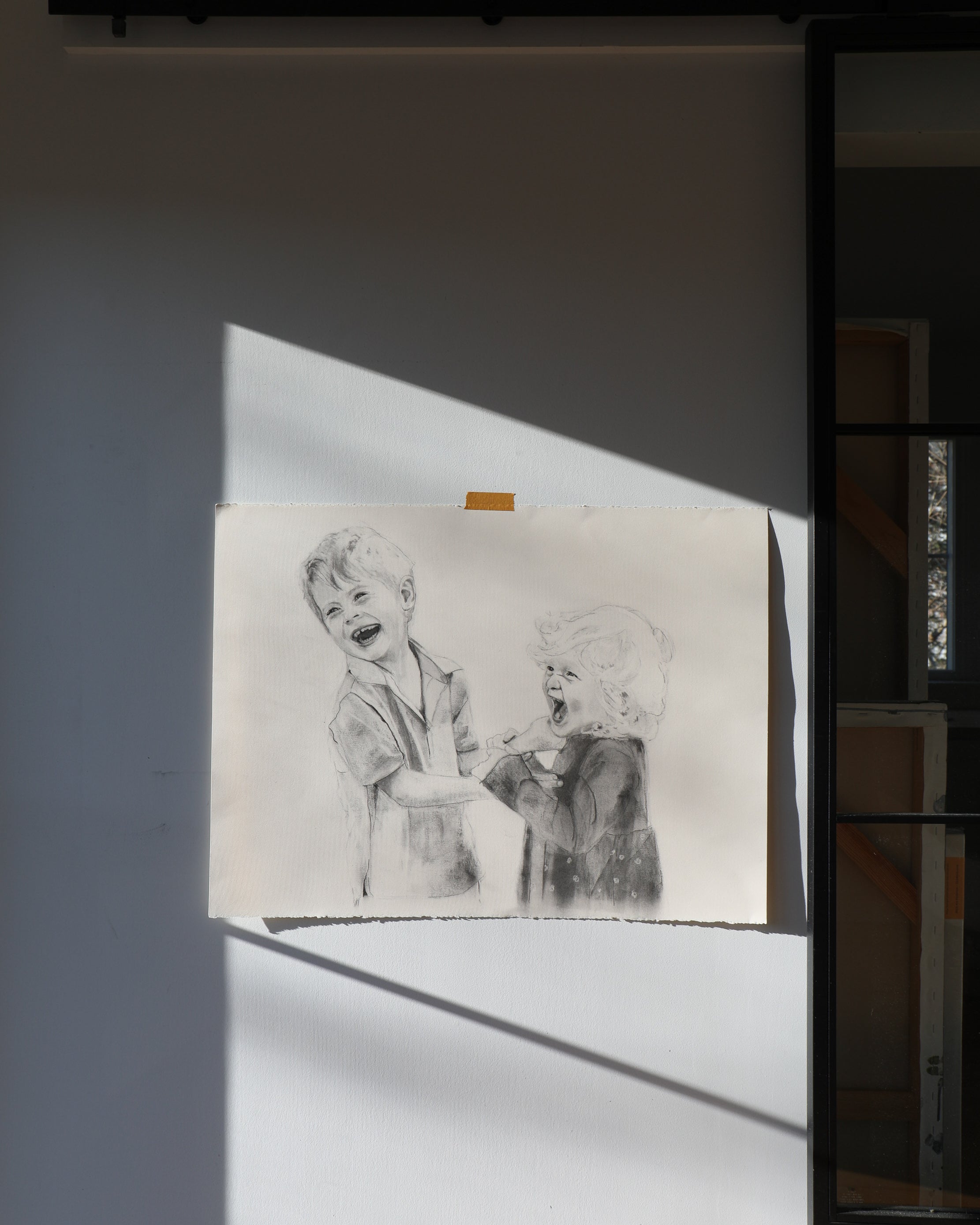 KF Custom Charcoal | 22x30 | Charcoal on Cream Paper
