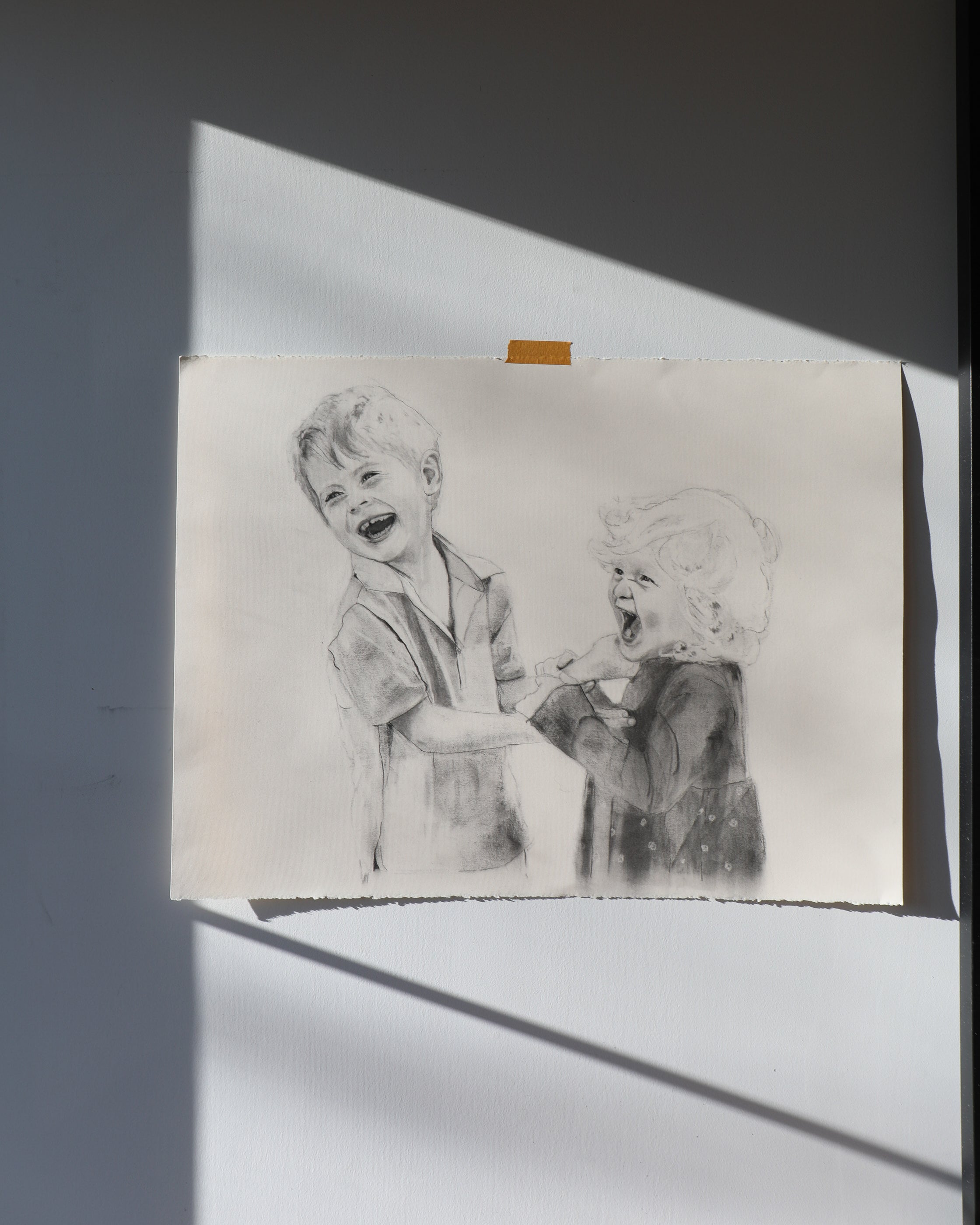 KF Custom Charcoal | 22x30 | Charcoal on Cream Paper
