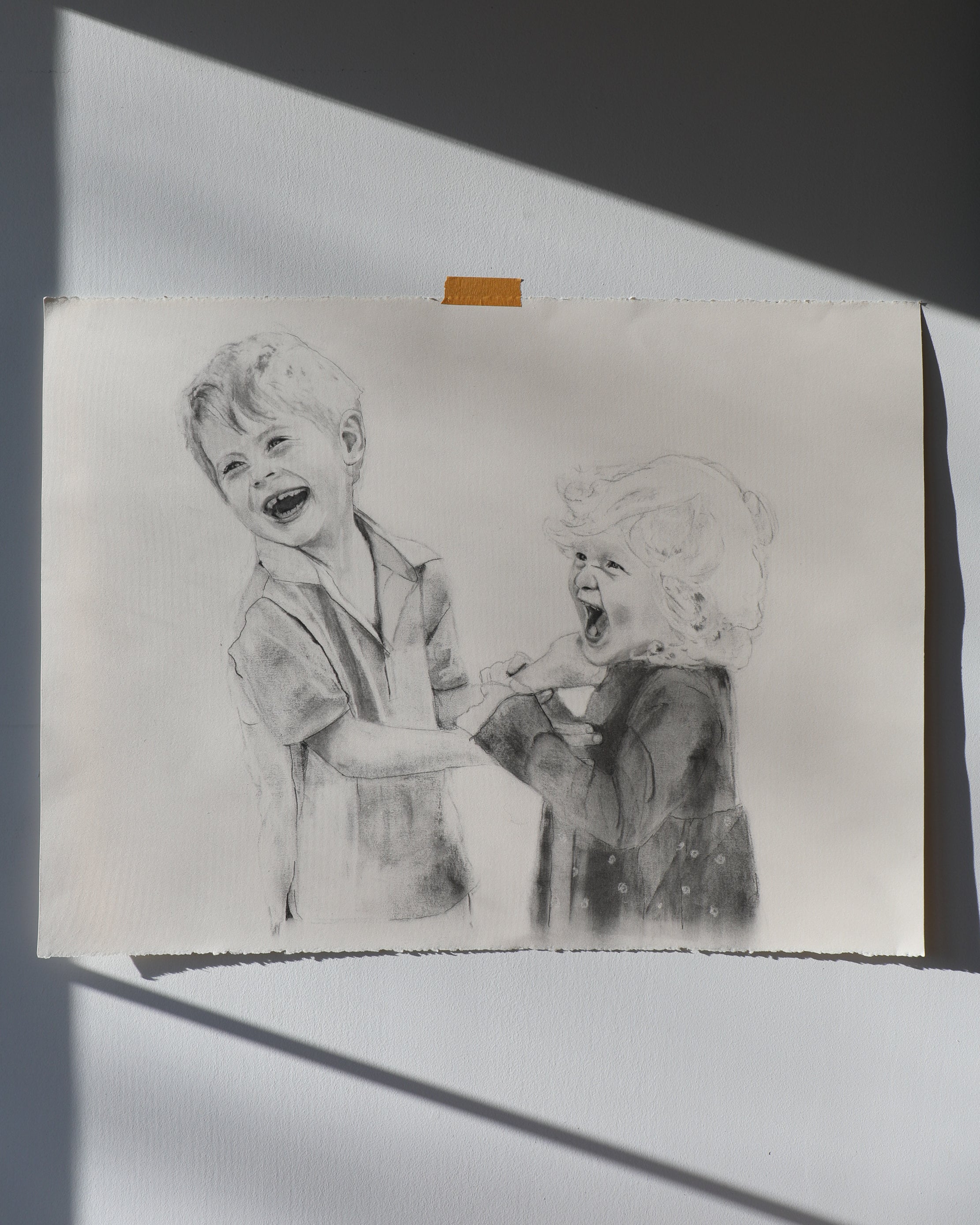 KF Custom Charcoal | 22x30 | Charcoal on Cream Paper