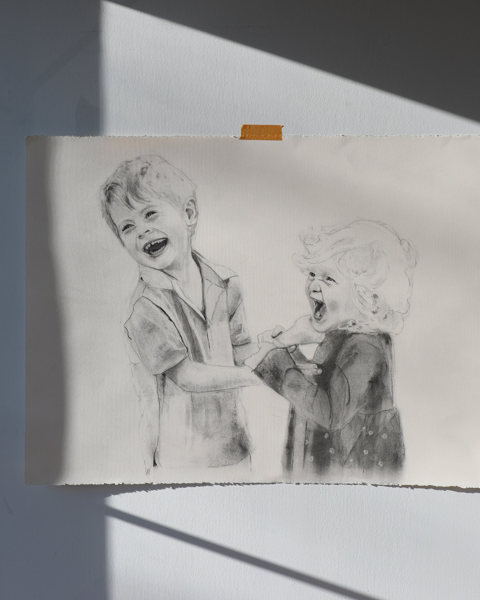 KF Custom Charcoal | 22x30 | Charcoal on Cream Paper