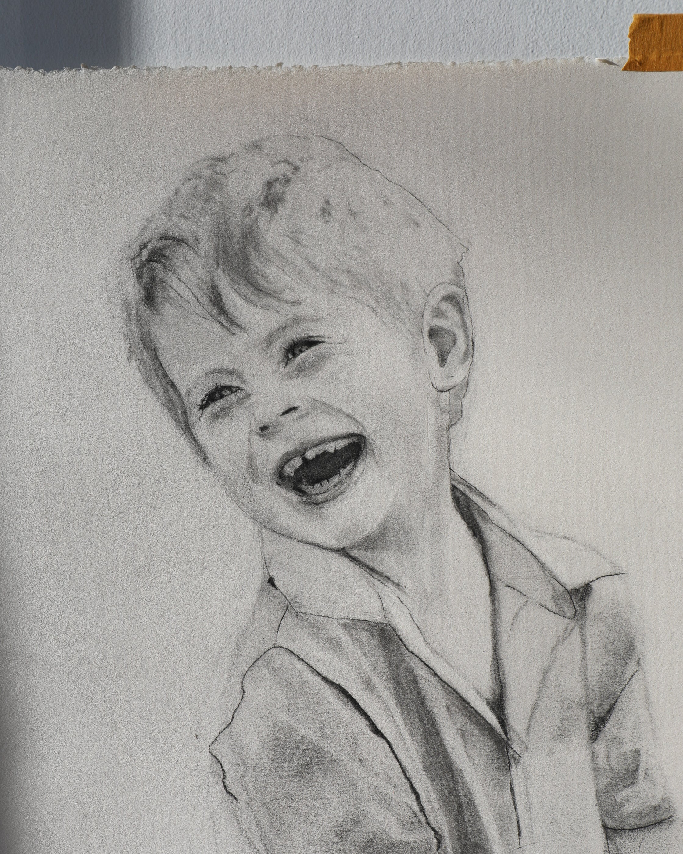 KF Custom Charcoal | 22x30 | Charcoal on Cream Paper
