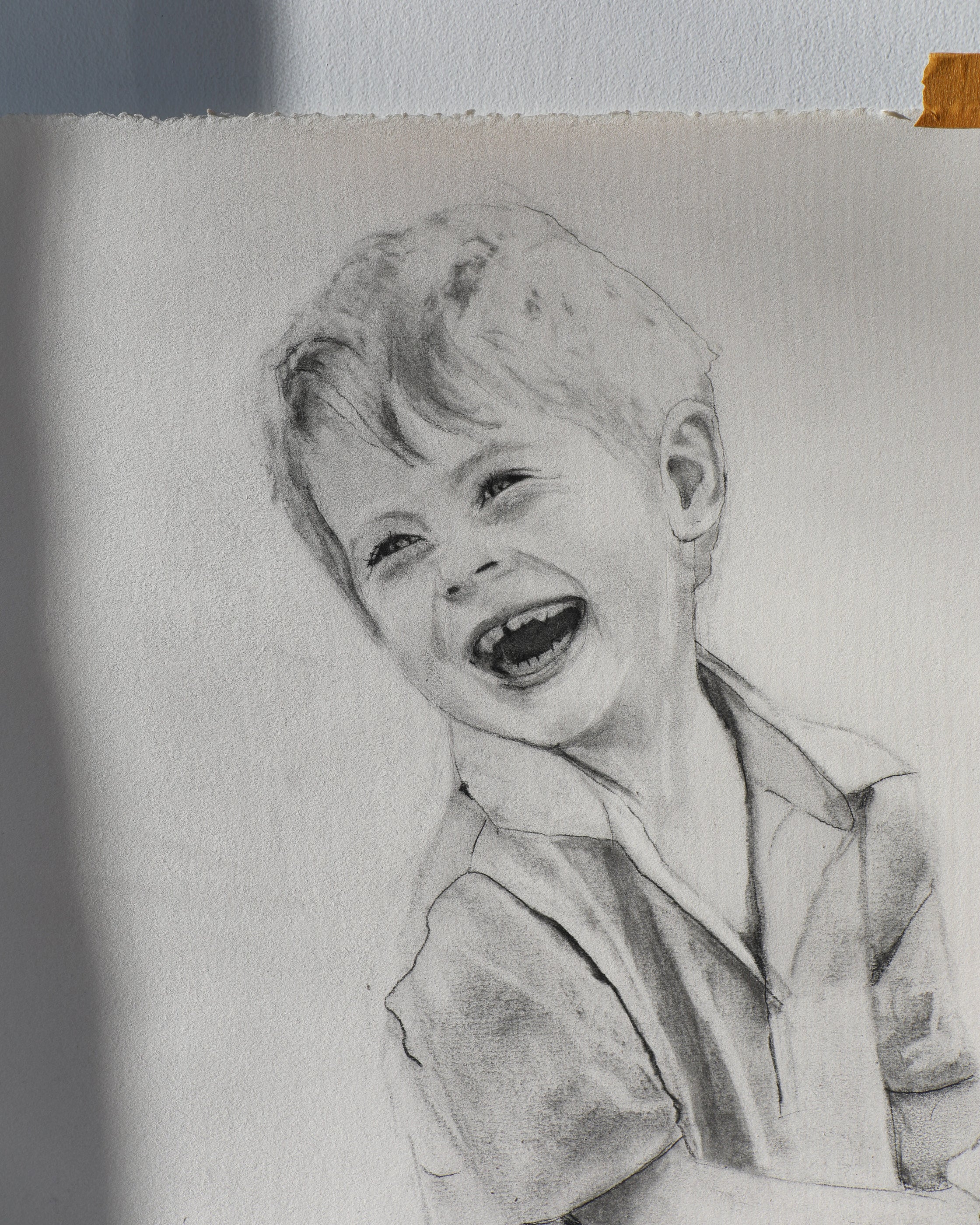 KF Custom Charcoal | 22x30 | Charcoal on Cream Paper