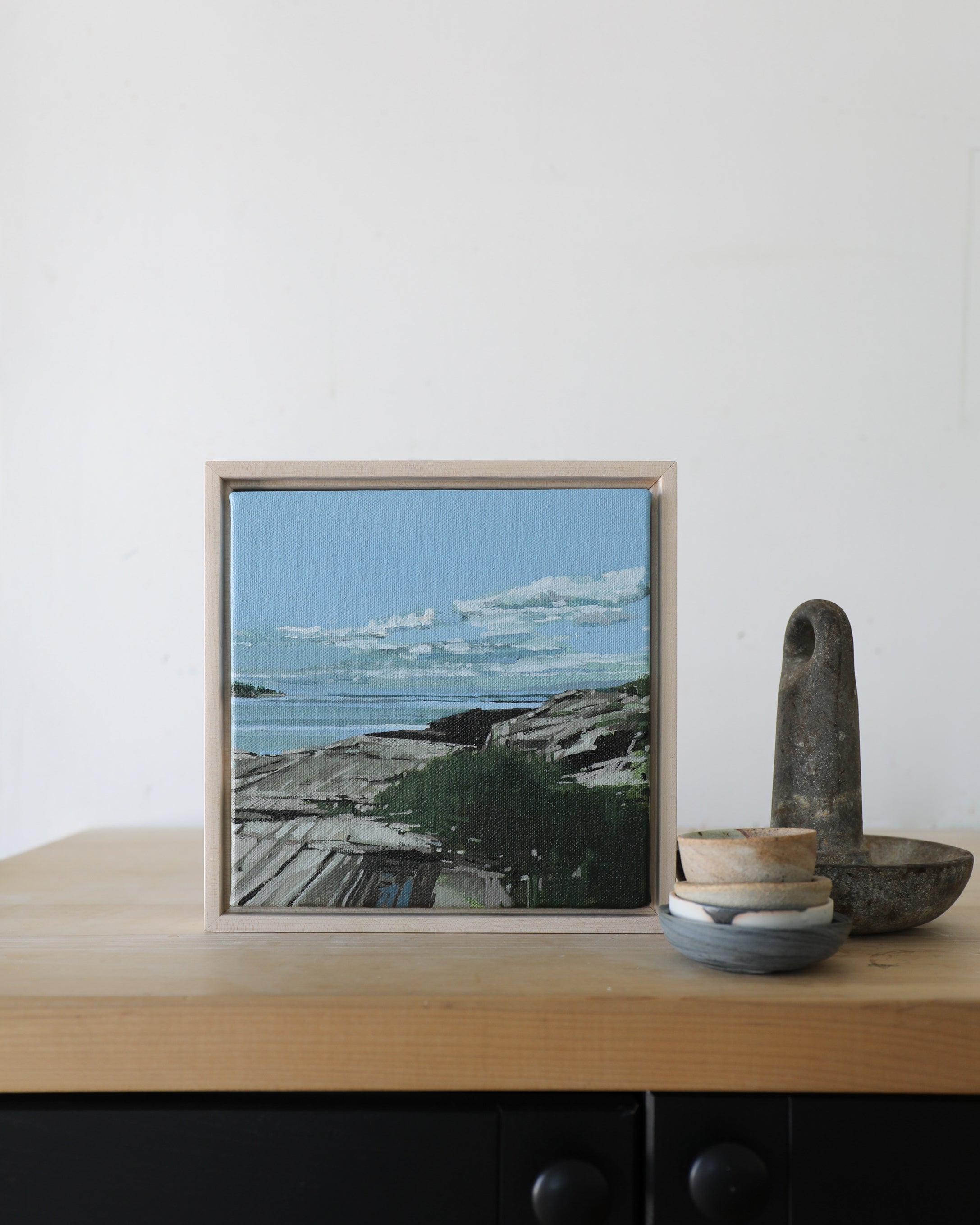 Kettle Cove Summer Blue | 8x8 | Acrylic on Canvas Framed