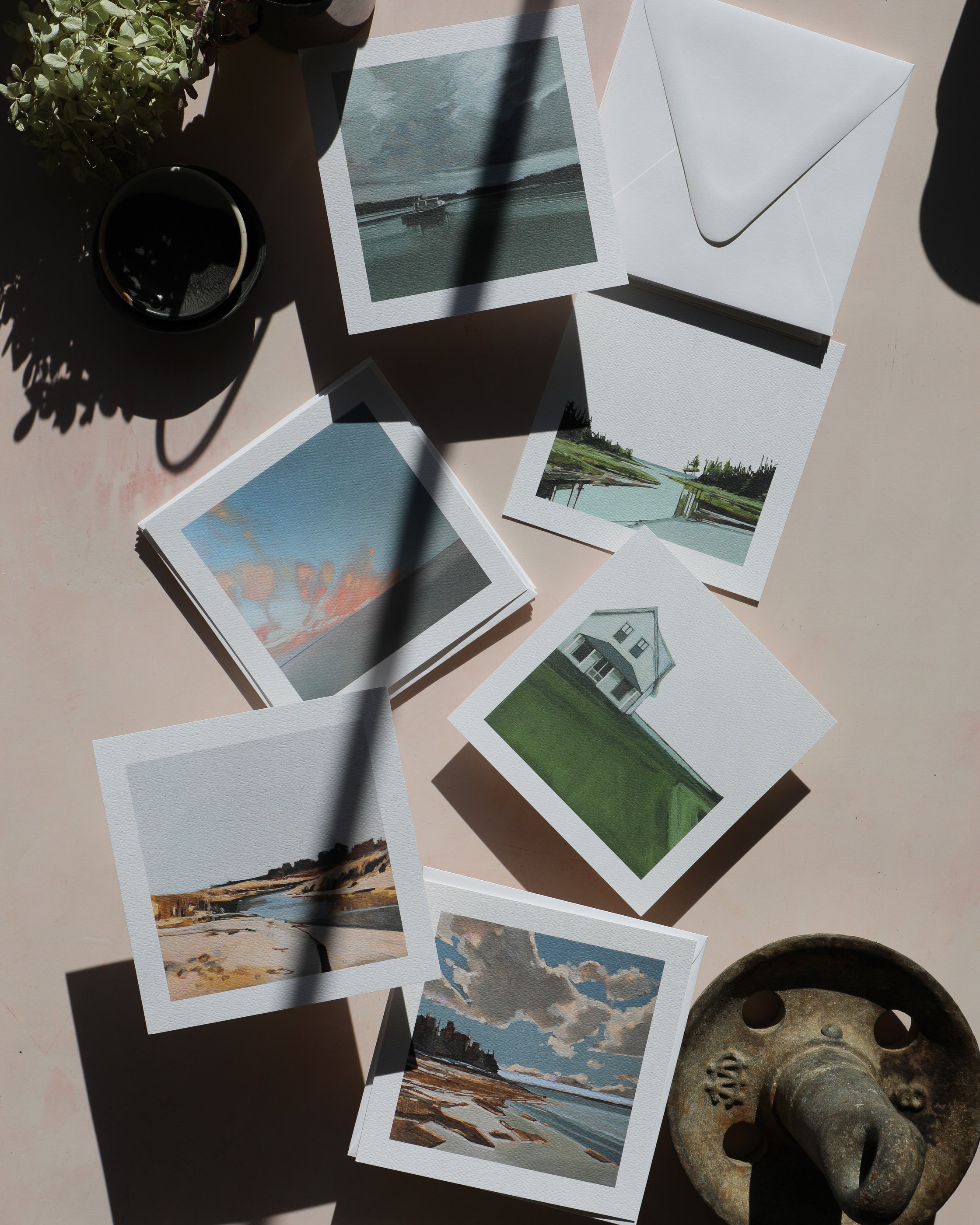 Land and Sea Card Pack | 6 Landscape Cards with Envelopes (5.25” x 5.25”)