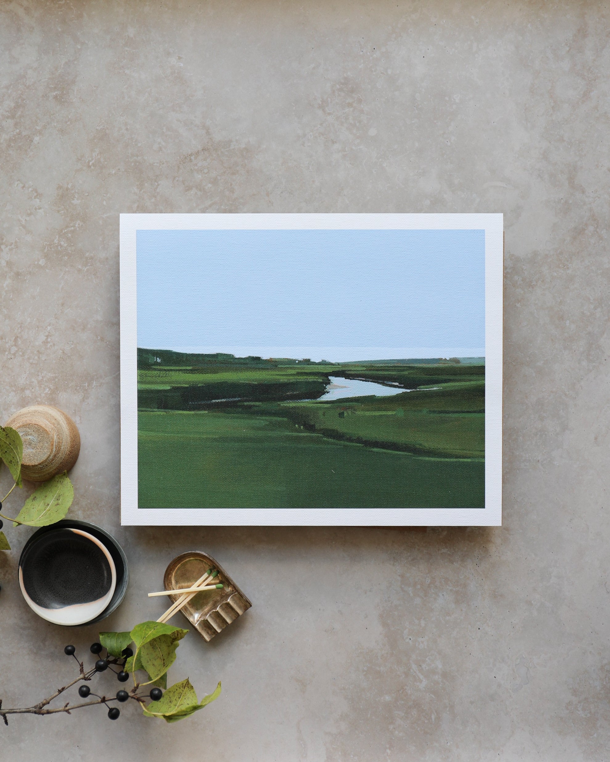 Foggy Scarborough Marsh | Print on Canvas