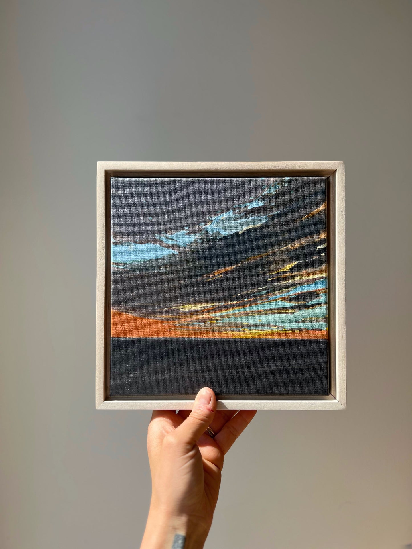 Faroe Sunset Study | 8x8 | Acrylic on Canvas Framed
