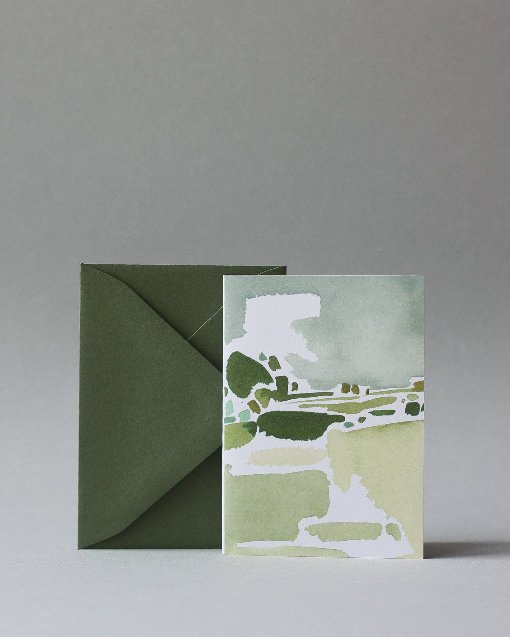 Petite Card Green | Single Printed Card & Colored Envelope