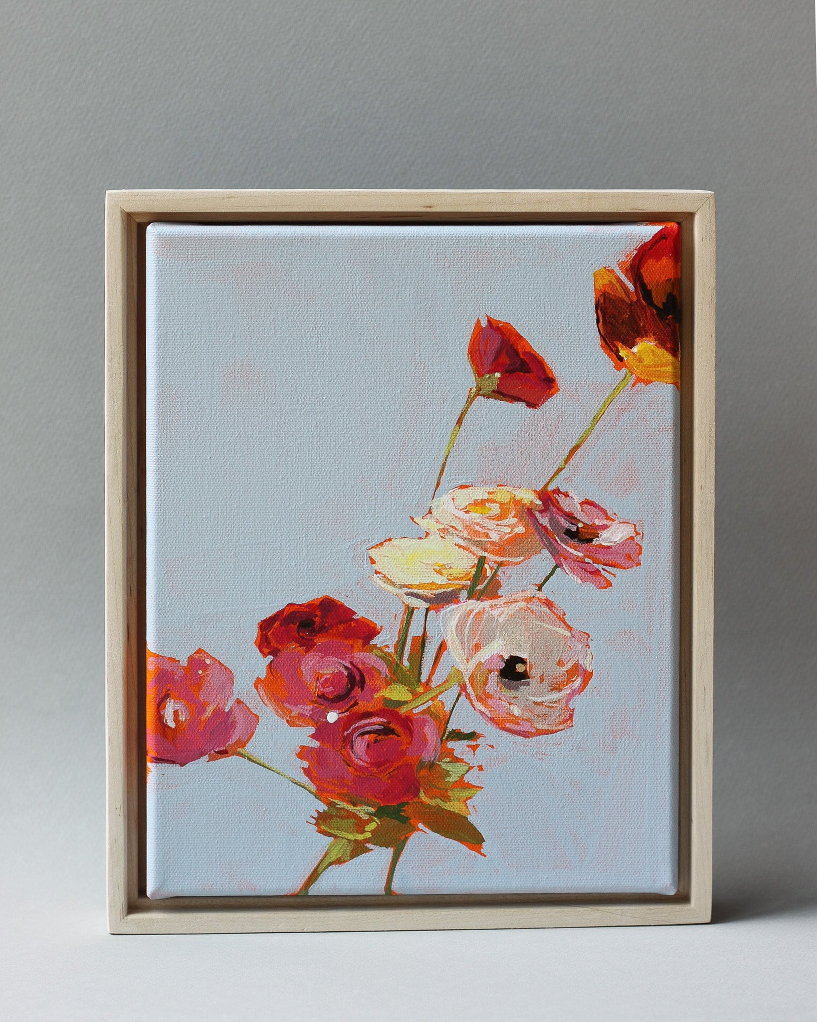 Poppies Study | 8x10 | Acrylic on Canvas Framed