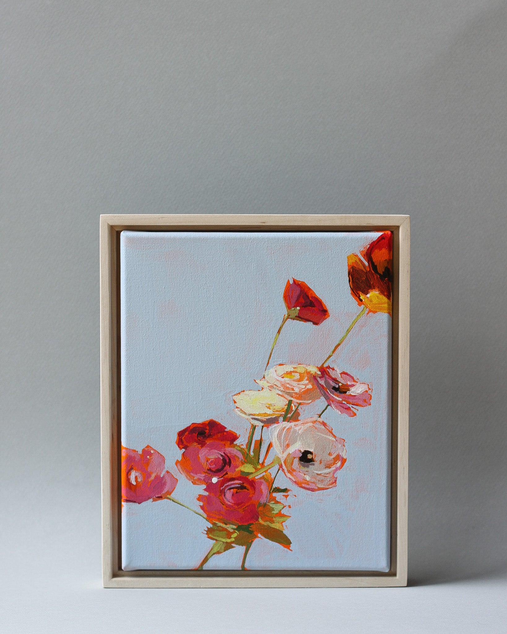 Poppies Study | 8x10 | Acrylic on Canvas Framed