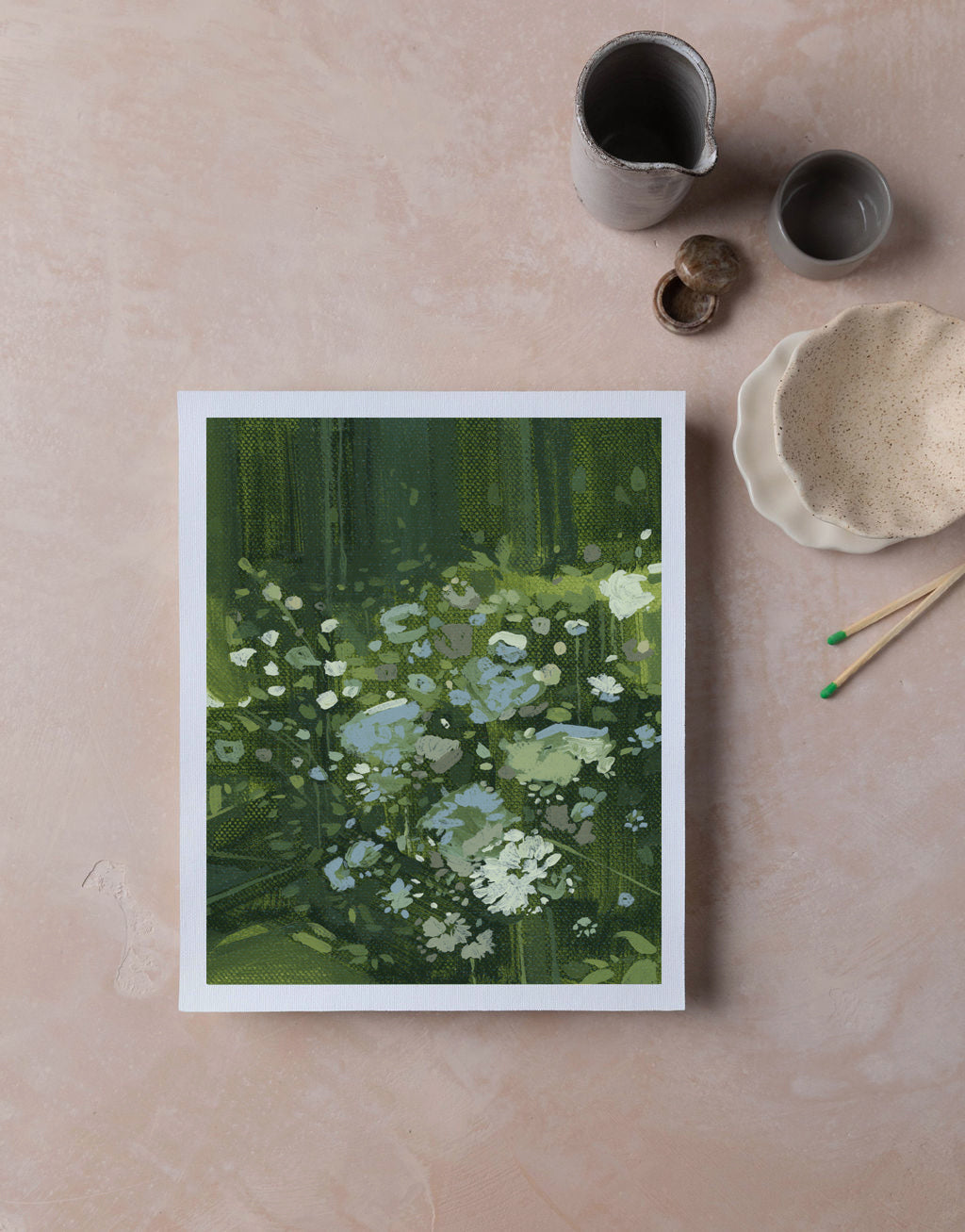 Queen Anne's Lace Sketch 1 | Print on Canvas