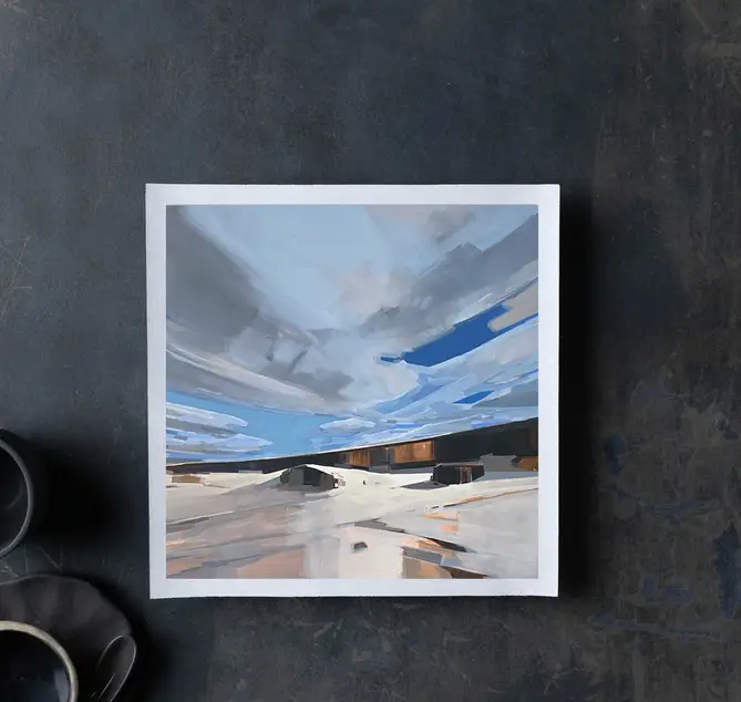 Ferry Beach Blue | Print on Canvas