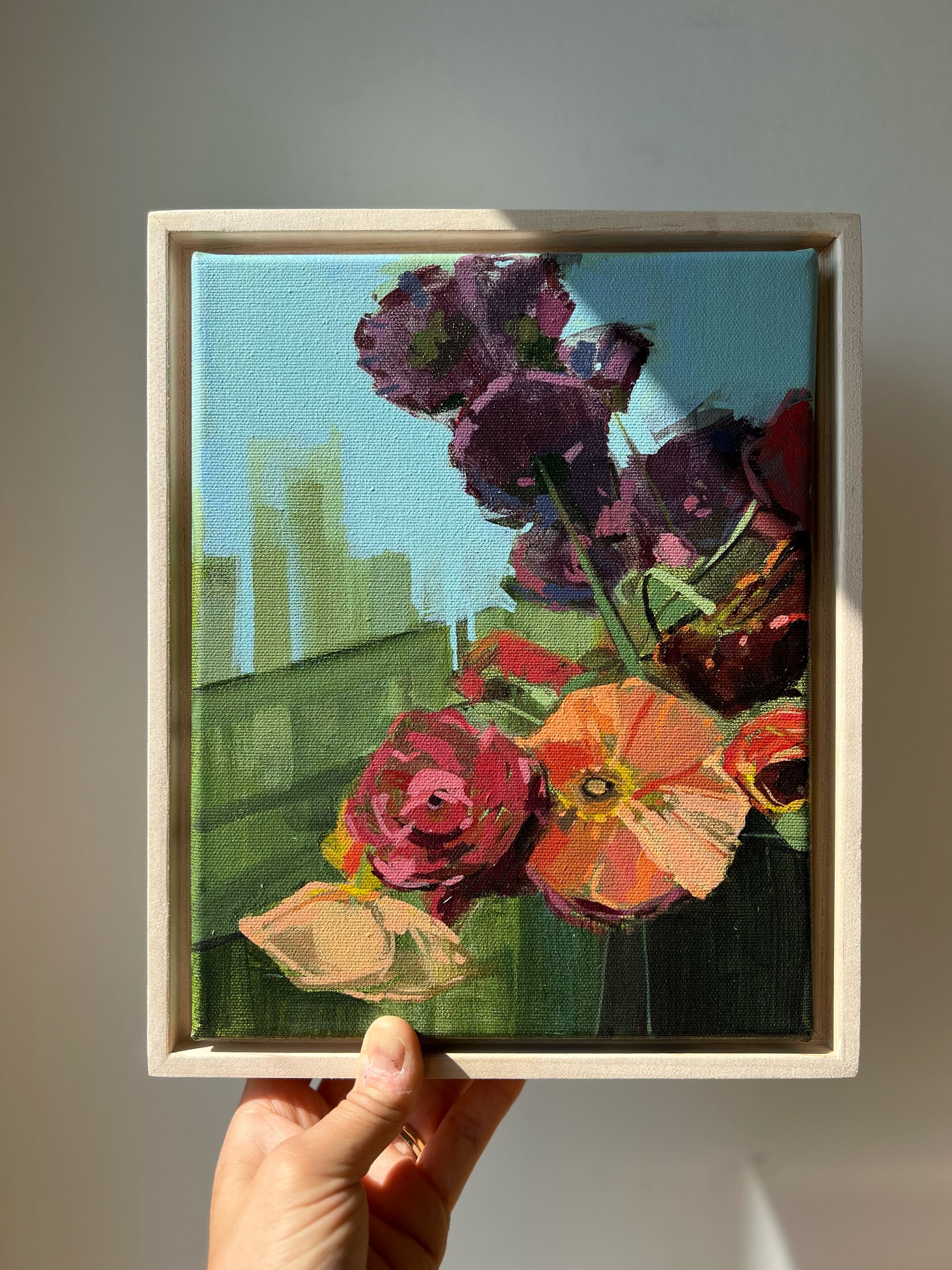 Allium & Poppy Study | 8x10 | Acrylic on Canvas
