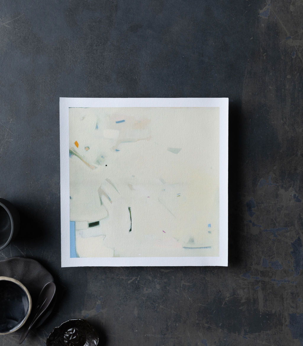 Abstract Buff + Blue | Print on Canvas | Reproduction of Original