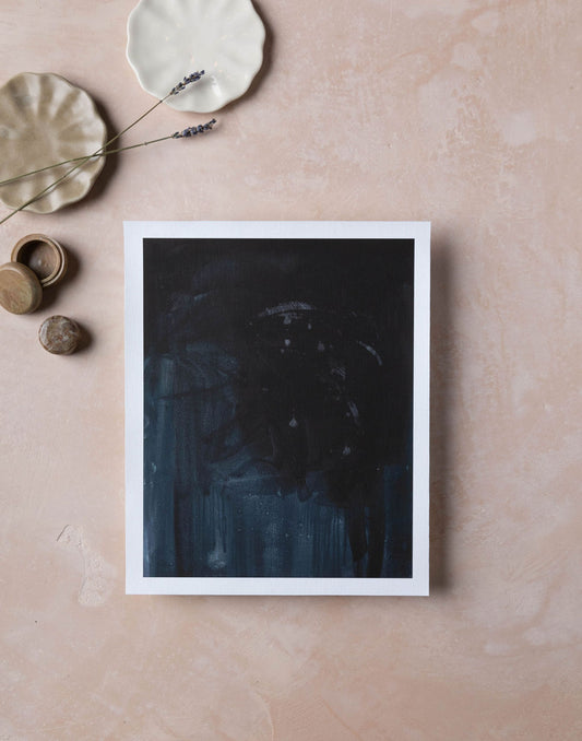 Blue Black Abstraction | Print on Canvas