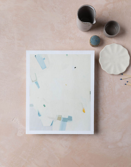Abstract Mauve + Blue | Print on Canvas