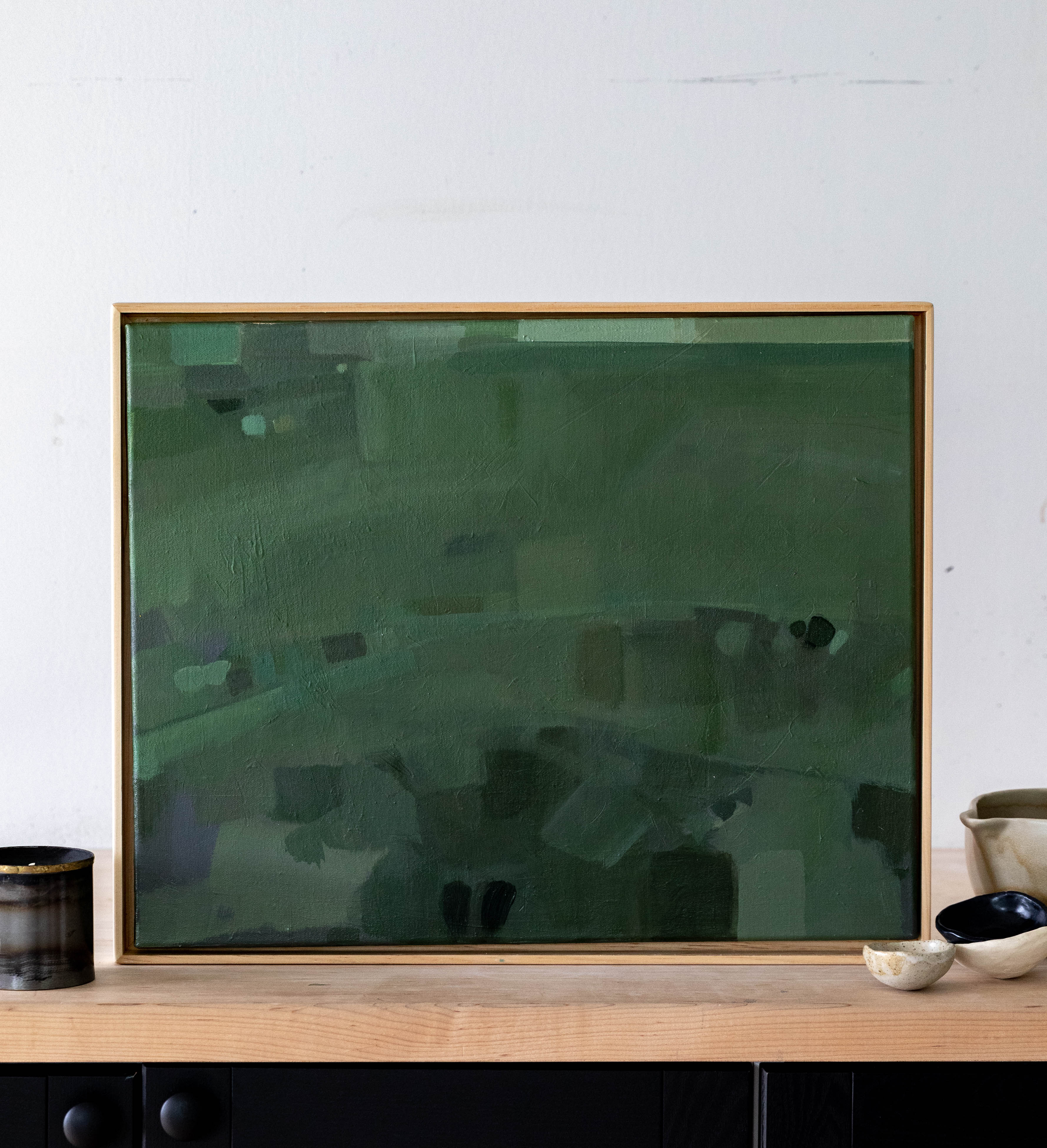 Green Abstraction Study | 16x20 | Acrylic on Canvas Framed