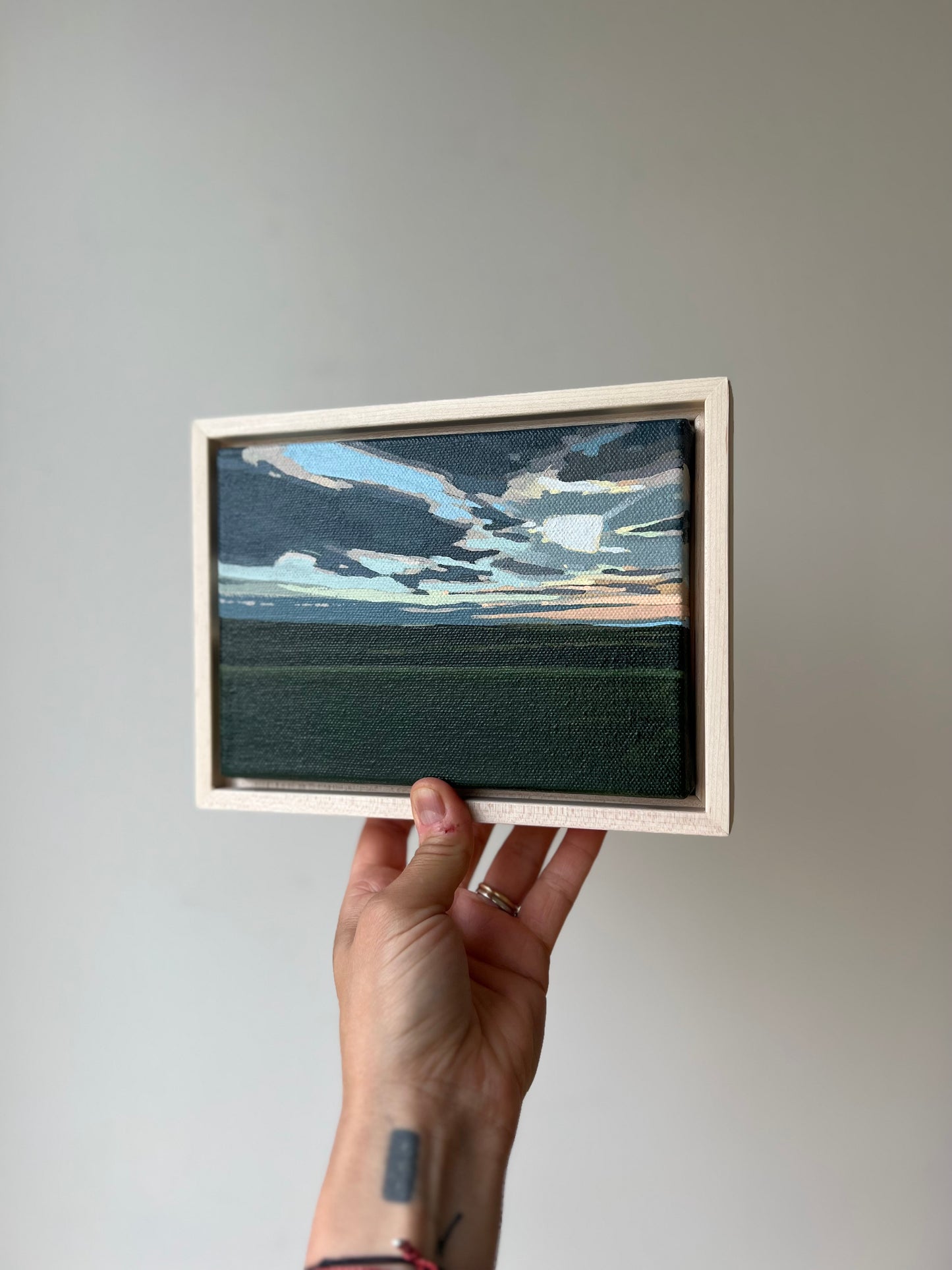 Patten Sunset Study | 5x7 | Acrylic on Canvas Framed
